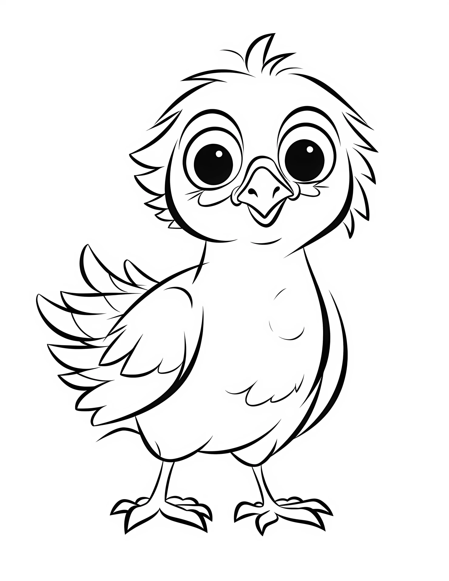 Pigeon for kids coloring page on white color background #32357