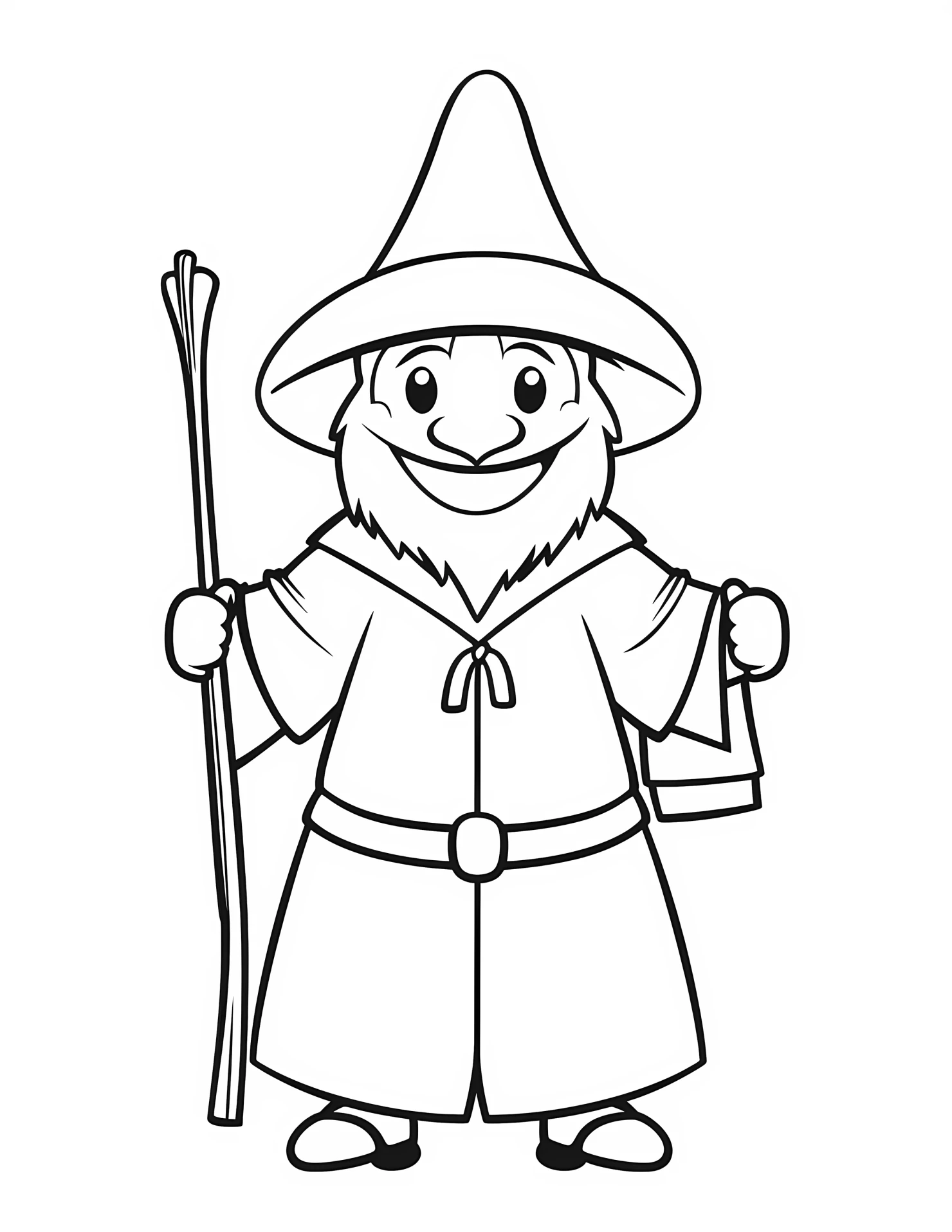 Pilgrim for kids coloring page on white color background #32364