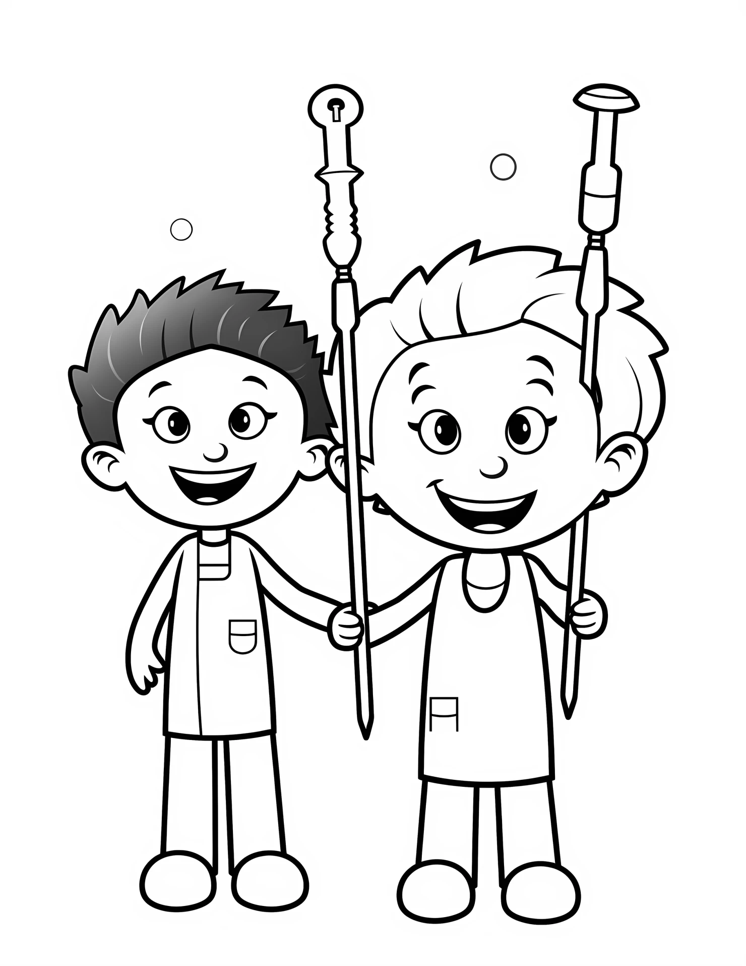 Pipettes for kids coloring page on white color background #32375
