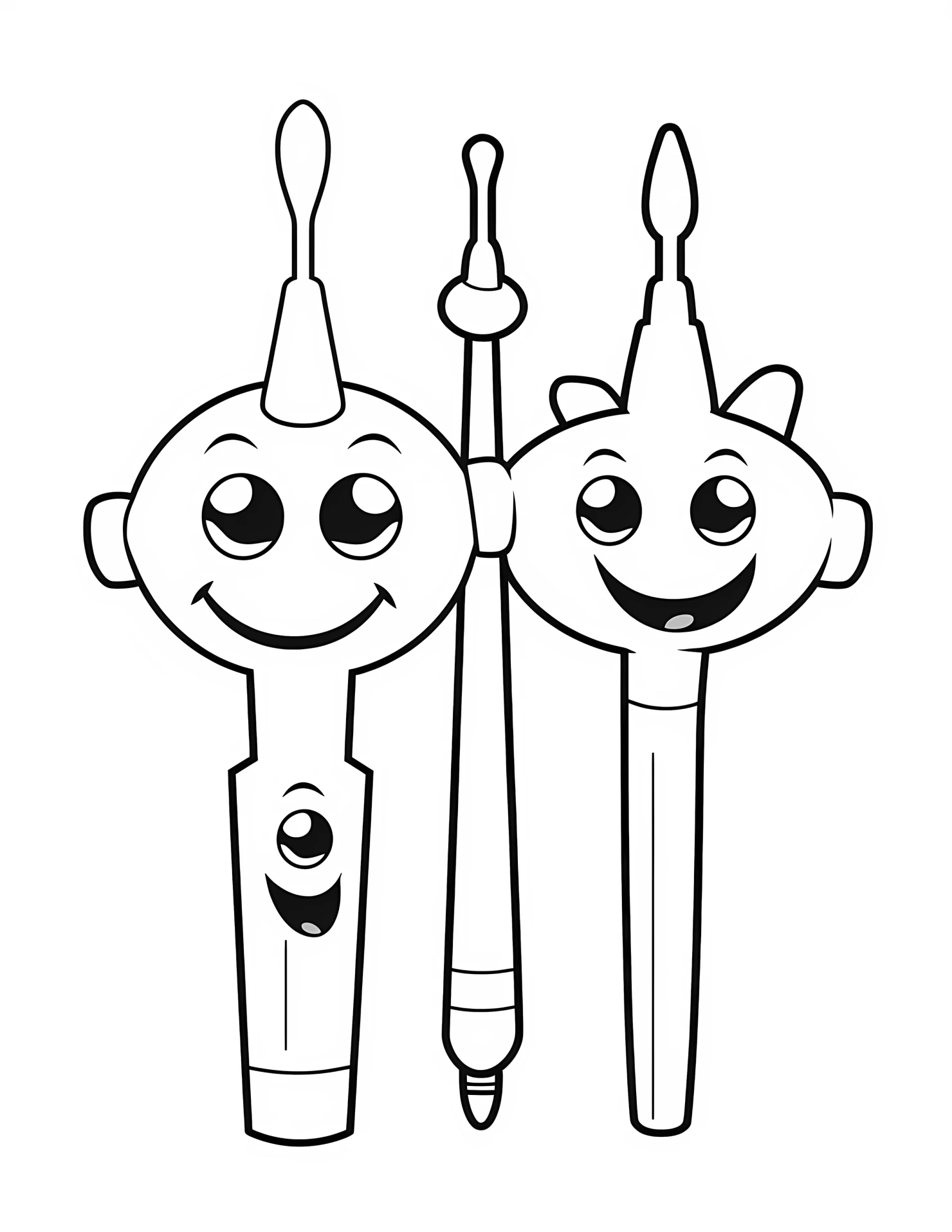 Pipettes for kids coloring page on white color background #32376