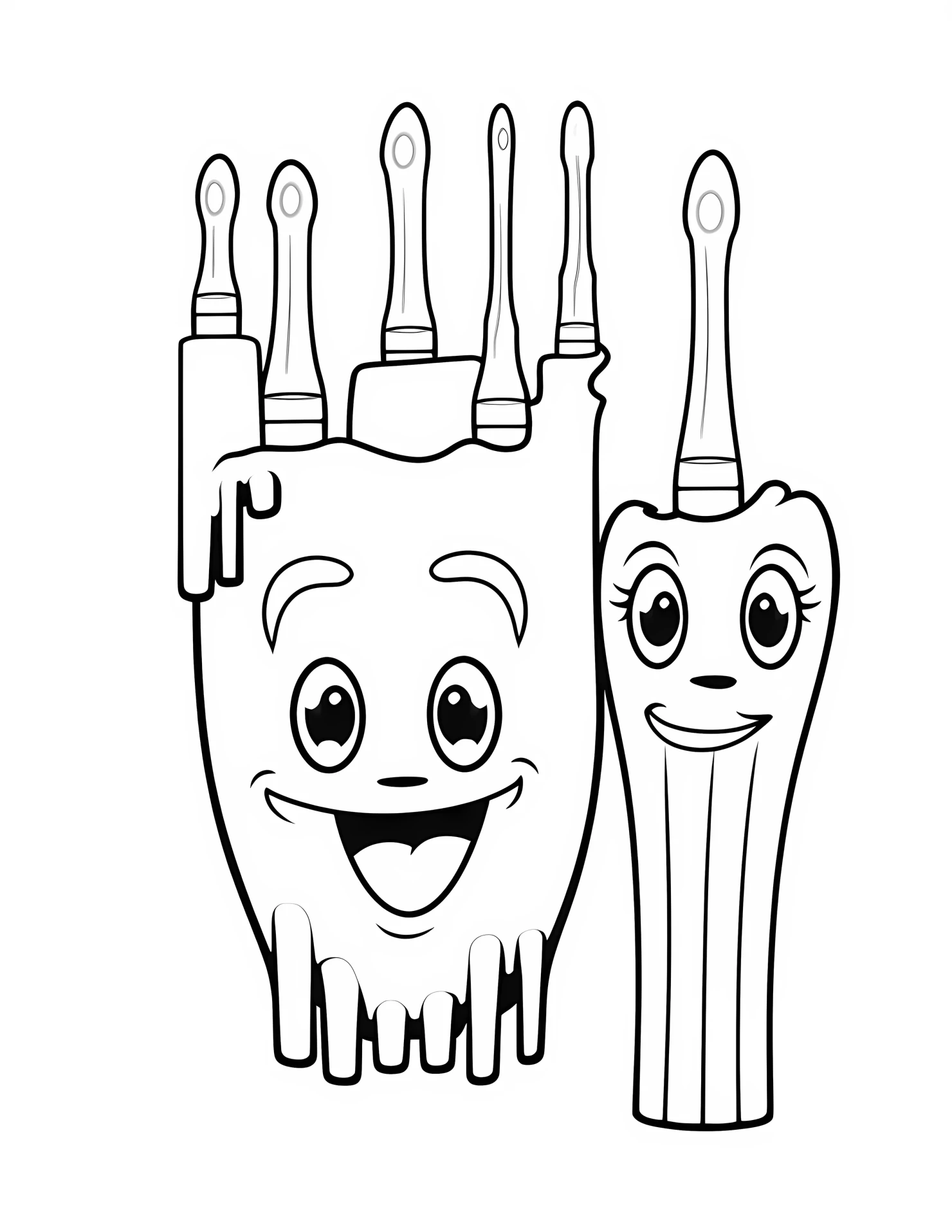 Pipettes for kids coloring page on white color background #32377