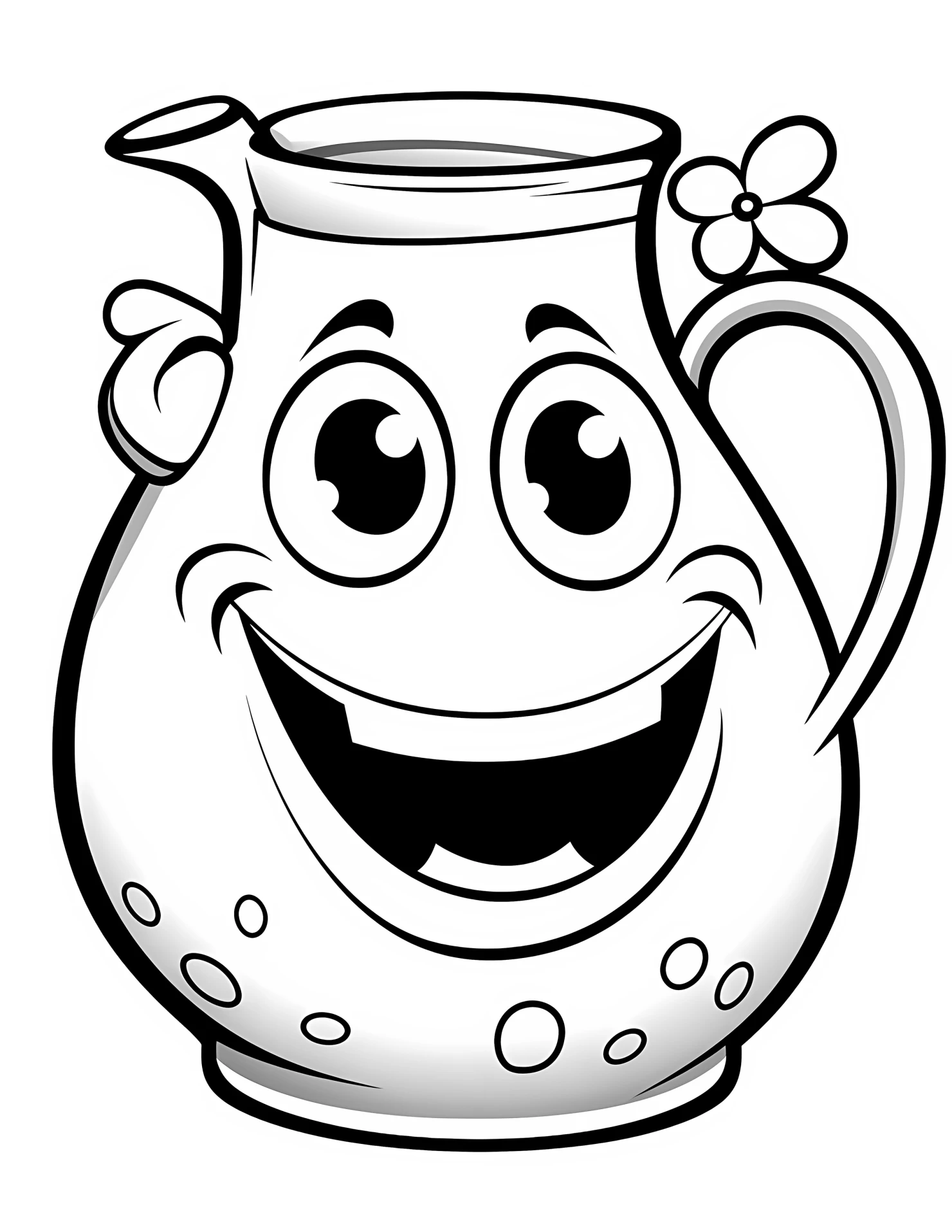 Pitcher for kids coloring page on white color background #32378