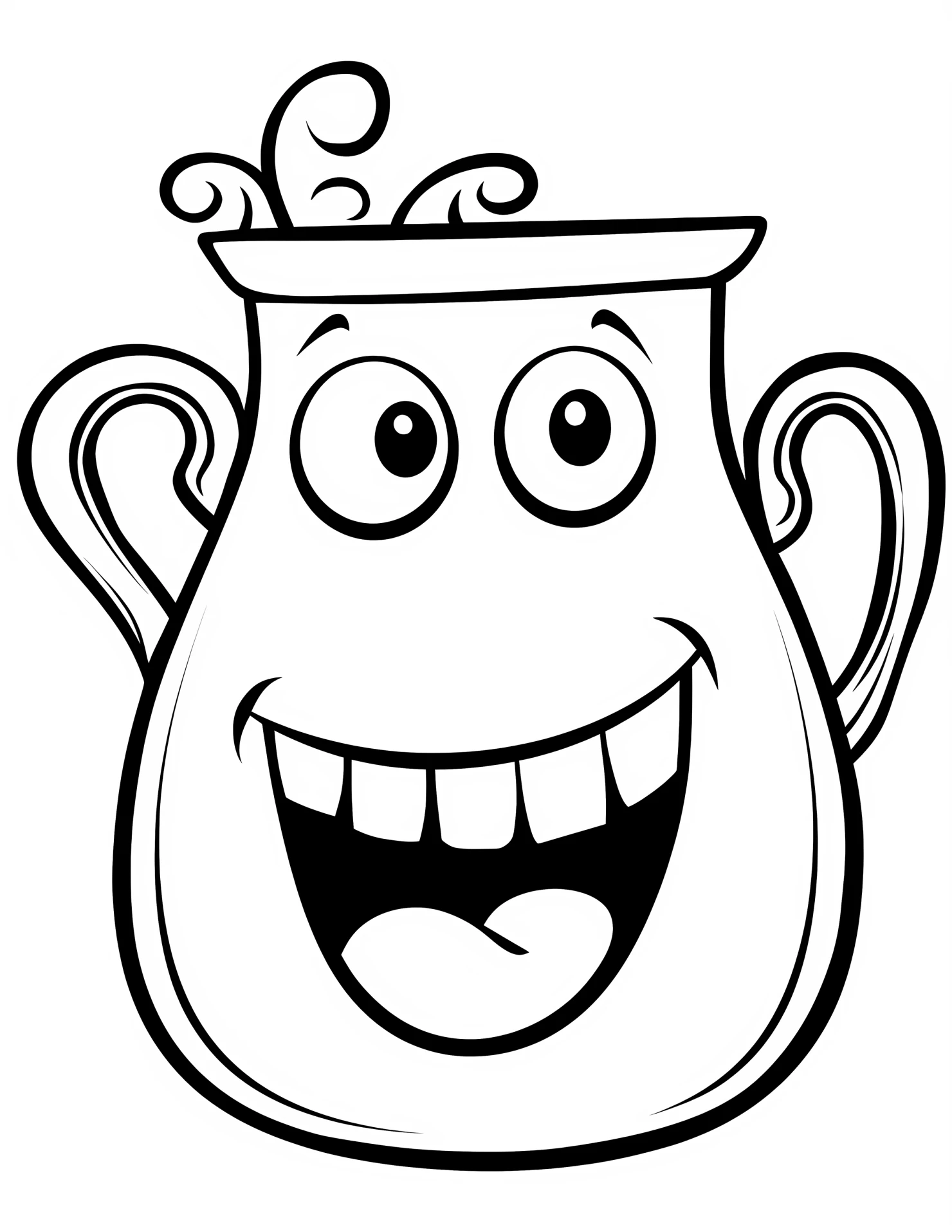 Pitcher for kids coloring page on white color background #32379