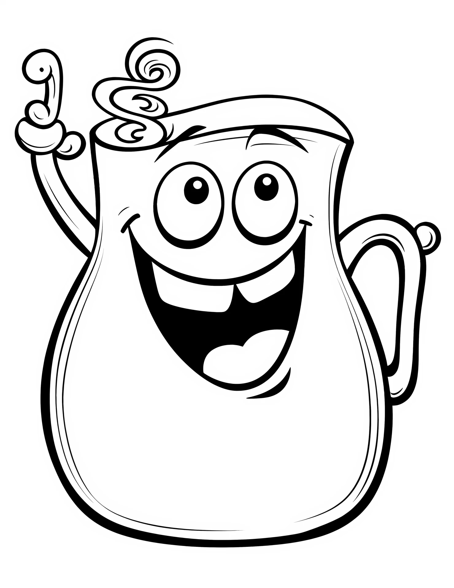 Pitcher for kids coloring page on white color background #32380