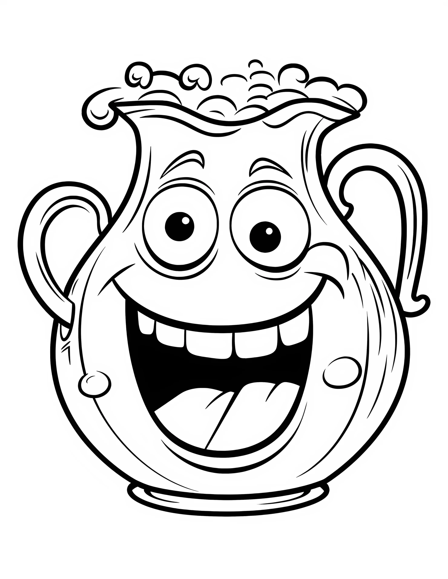 Pitcher for kids coloring page on white color background #32381