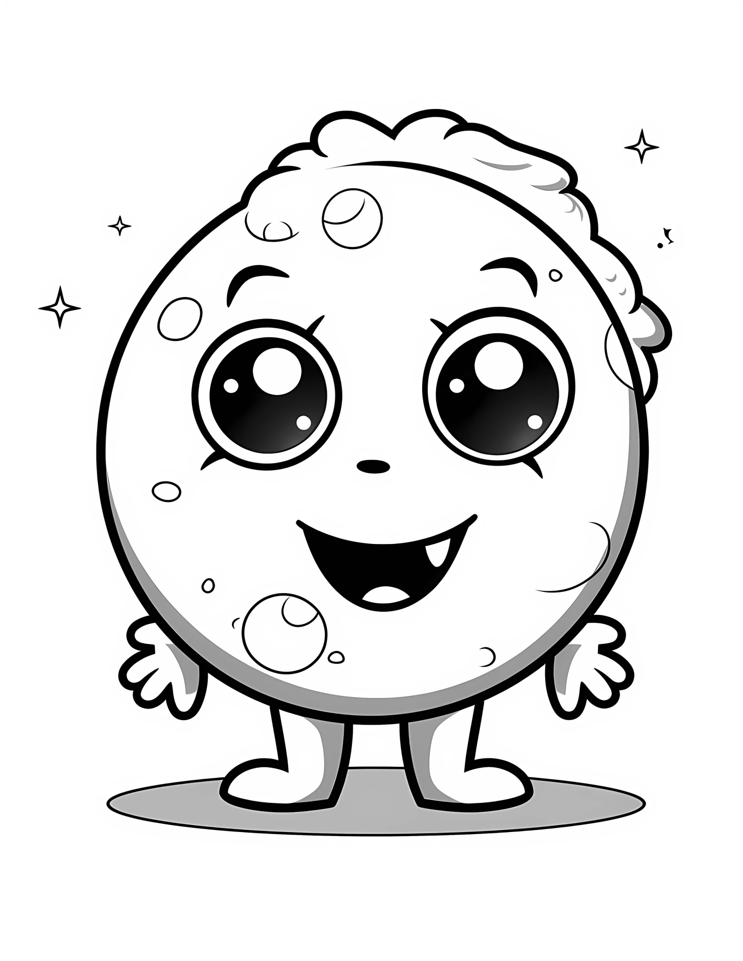 Planet for kids coloring page on white color background #32388