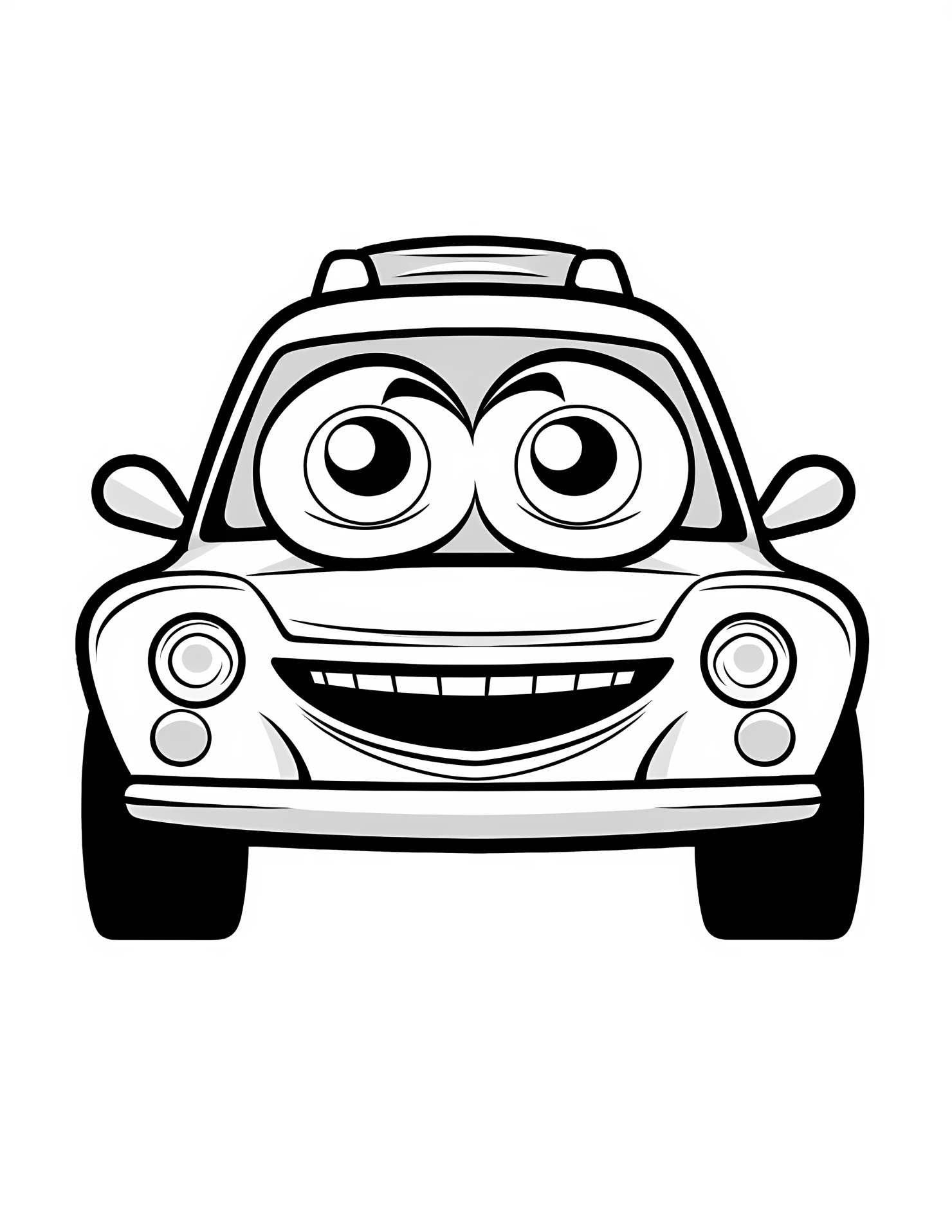 Police car for kids coloring page on white color background #32399