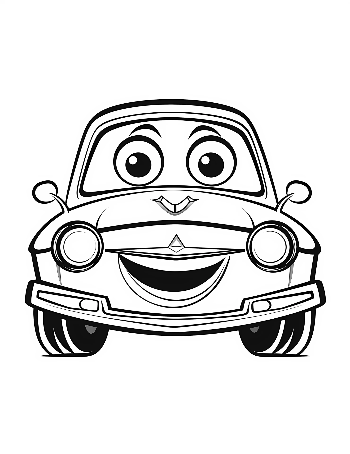 Police car for kids coloring page on white color background #32400