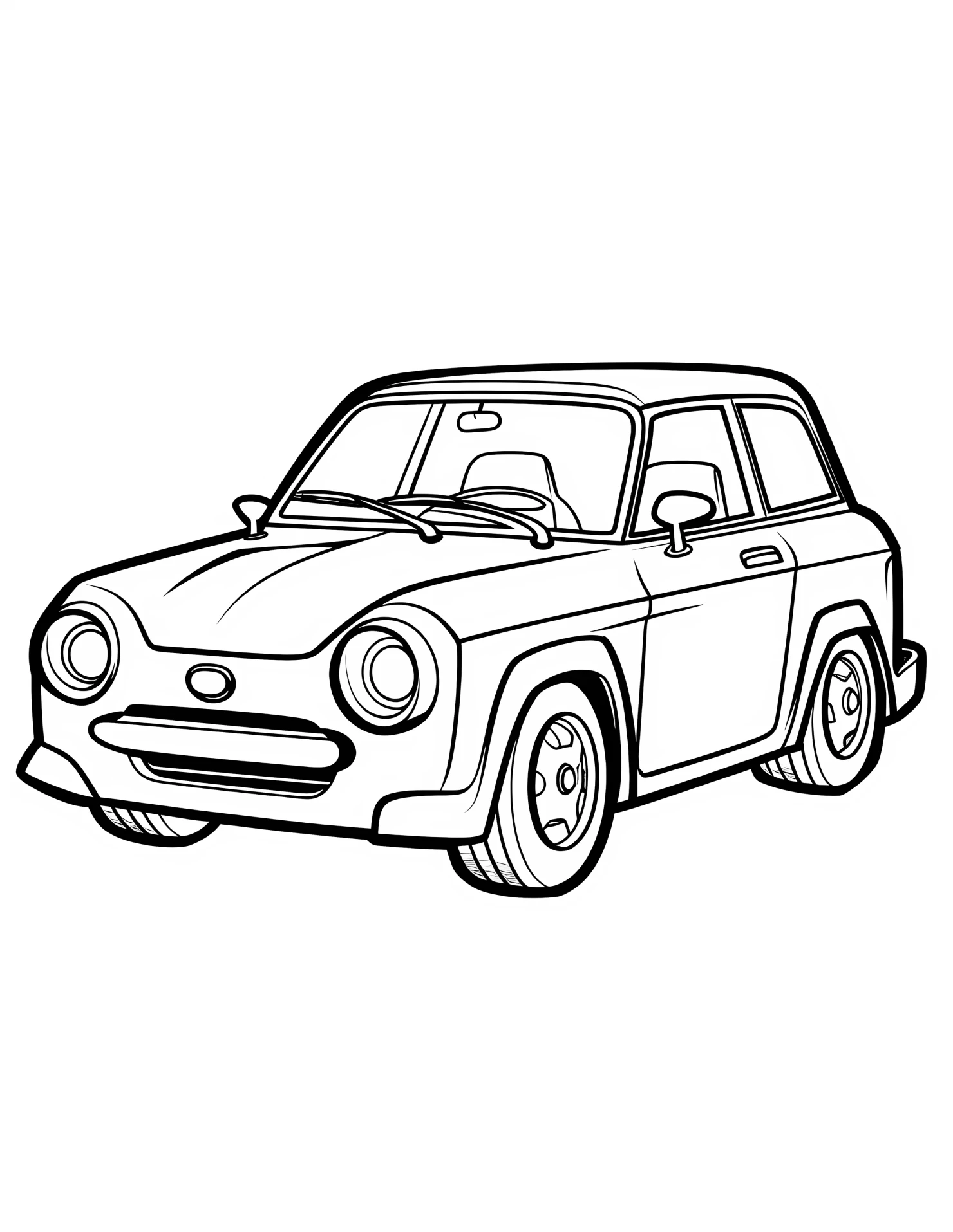 Police car for kids coloring page on white color background #32403