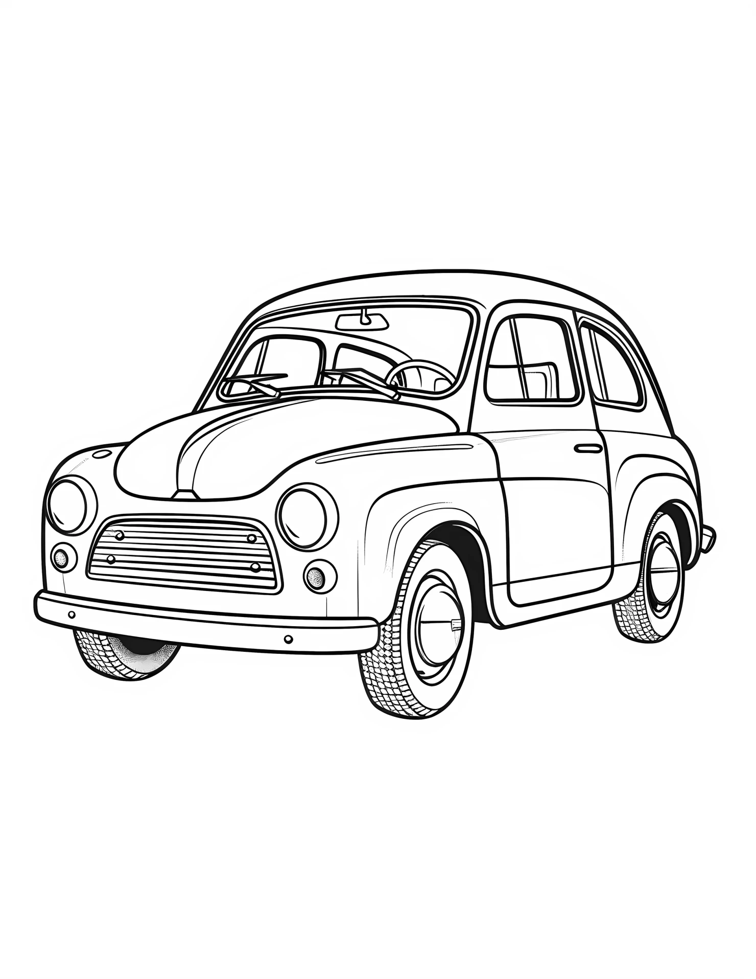 Police car for kids coloring page on white color background #32404