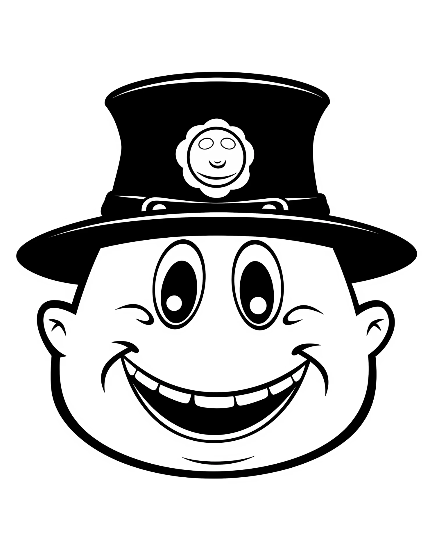 Police officer for kids coloring page on white color background #32409