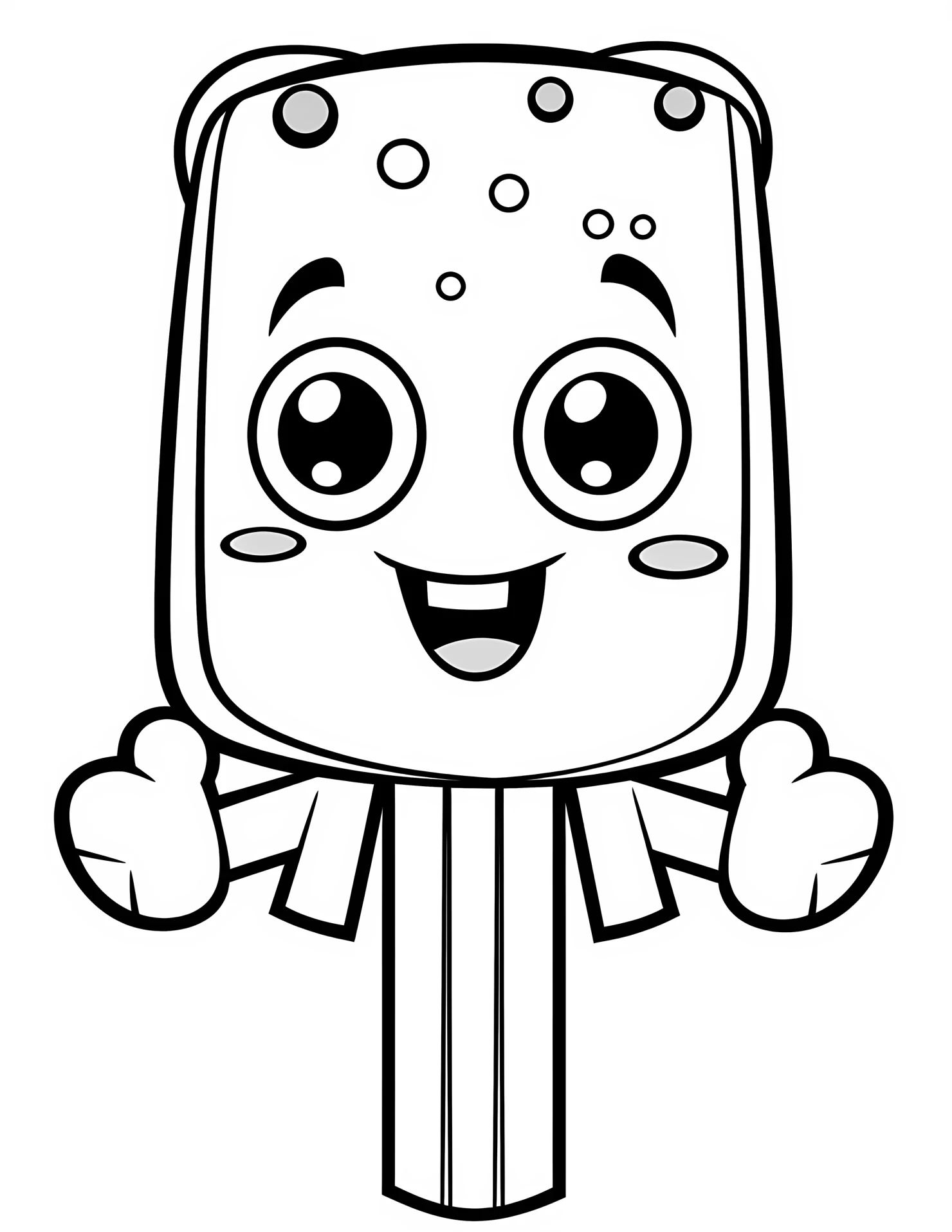 Popsicle for kids coloring page on white color background #32427