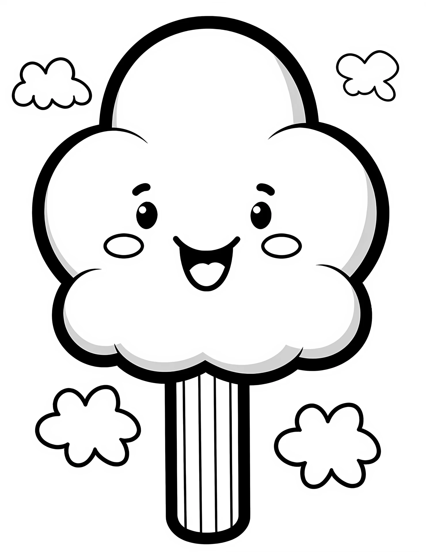 Popsicle for kids coloring page on white color background #32429