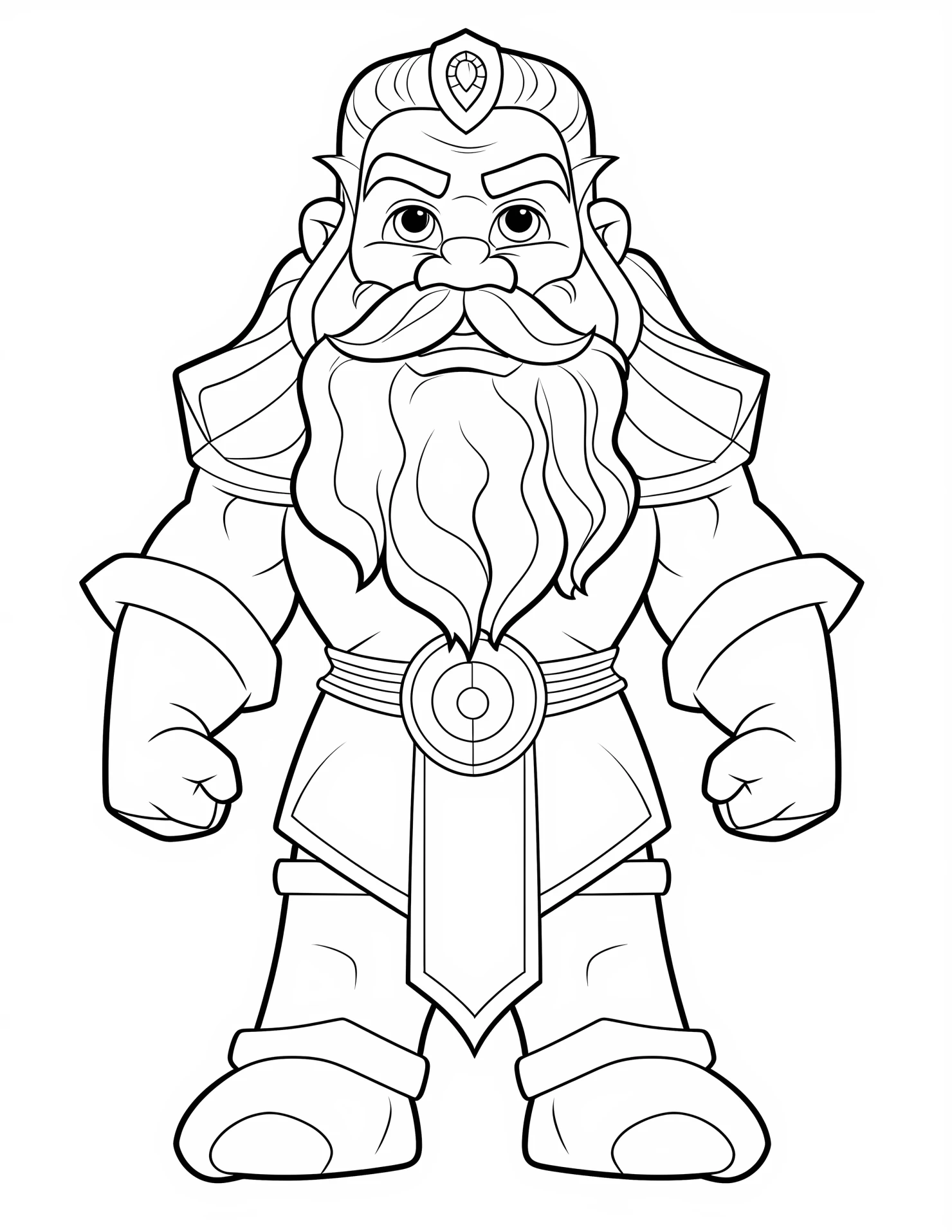 Poseidon for kids coloring page on white color background #32432