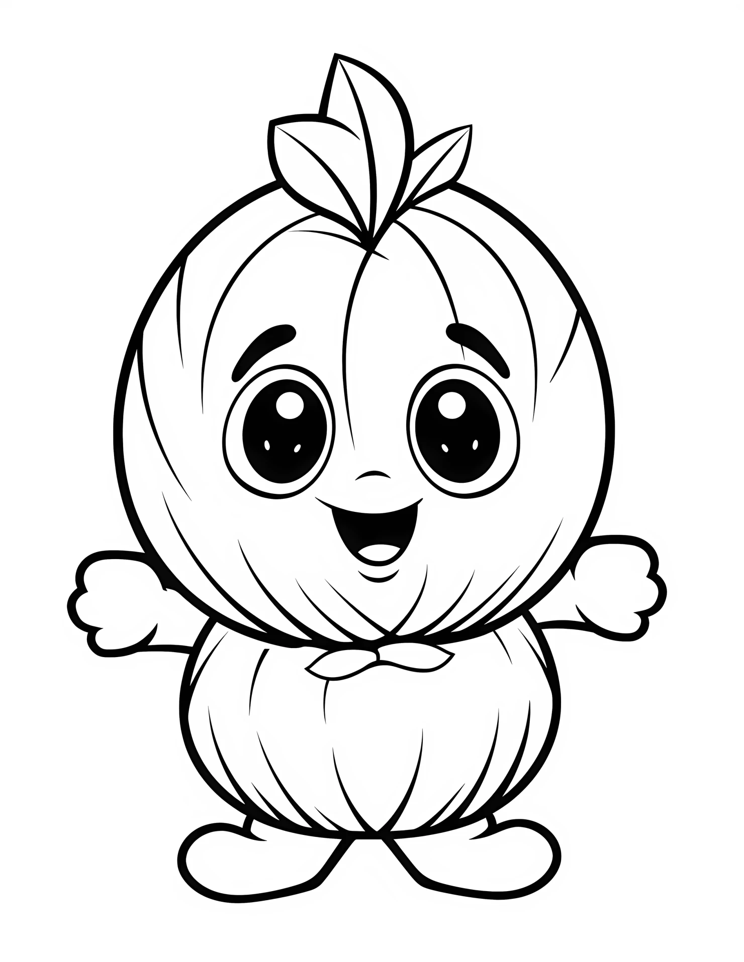 Potato for kids coloring page on white color background #32435