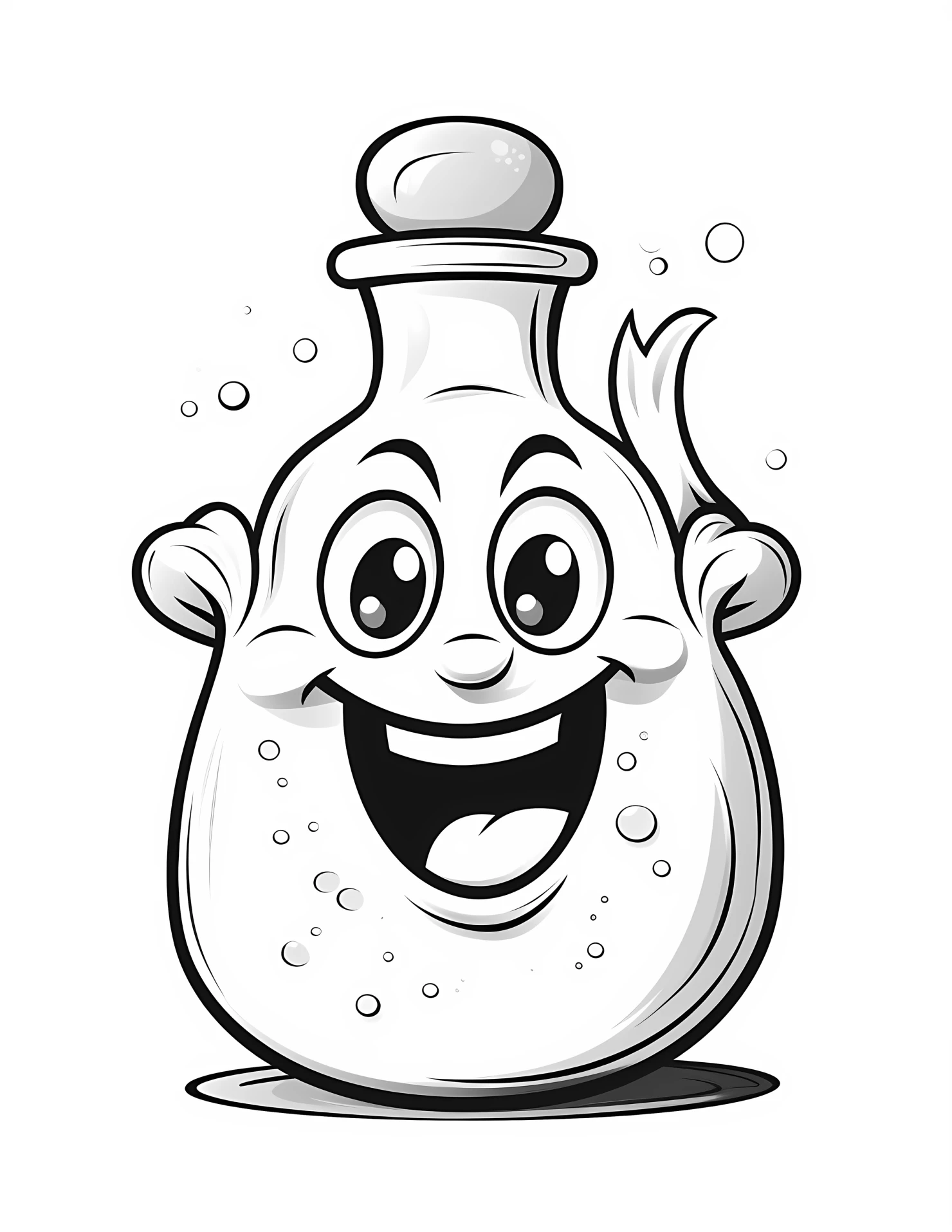 Potion for kids coloring page on white color background #32442