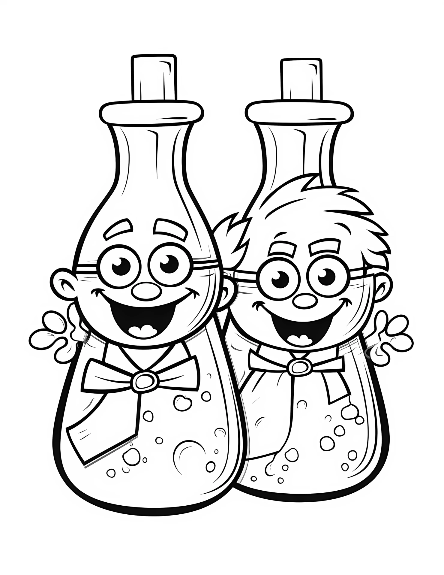 Potion for kids coloring page on white color background #32444