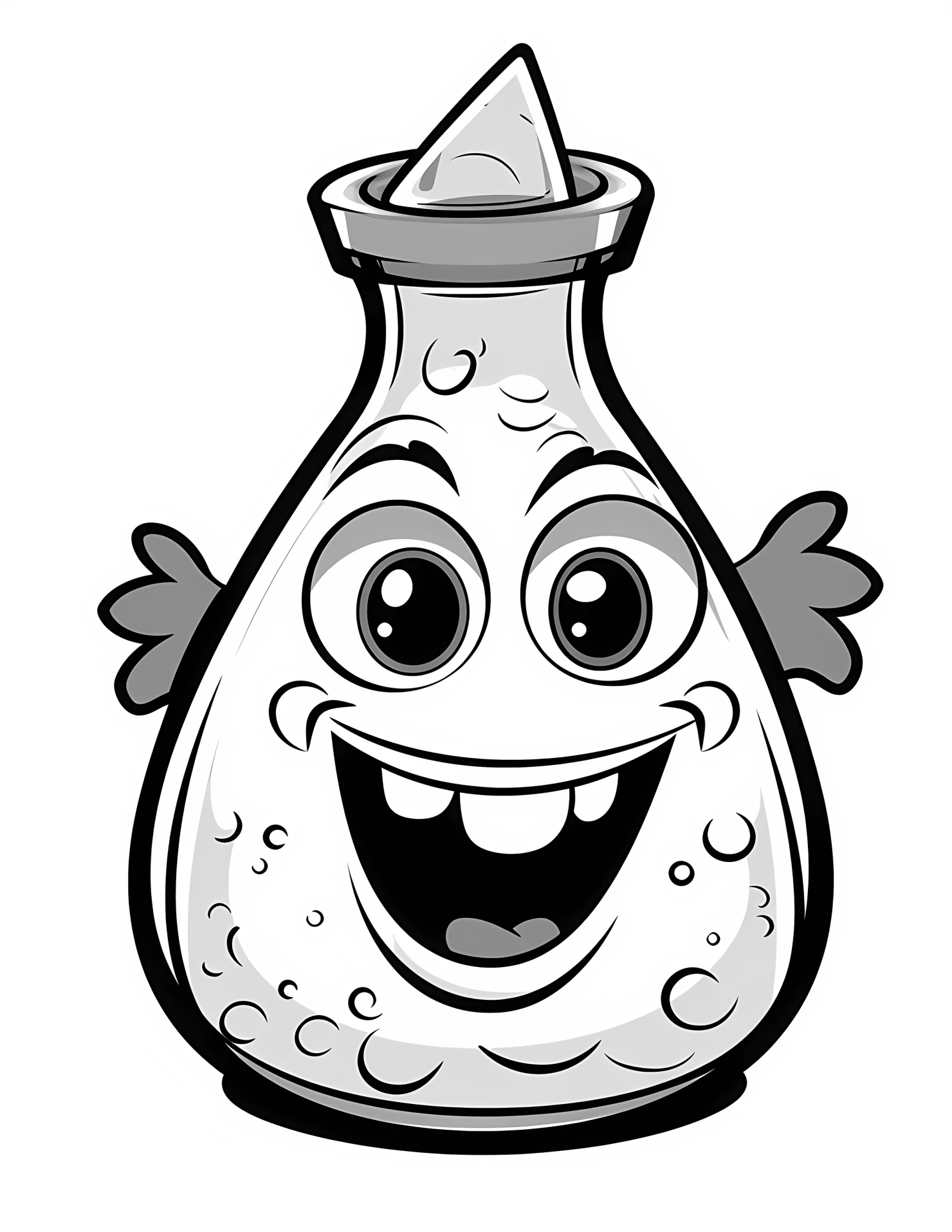 Potion for kids coloring page on white color background #32447