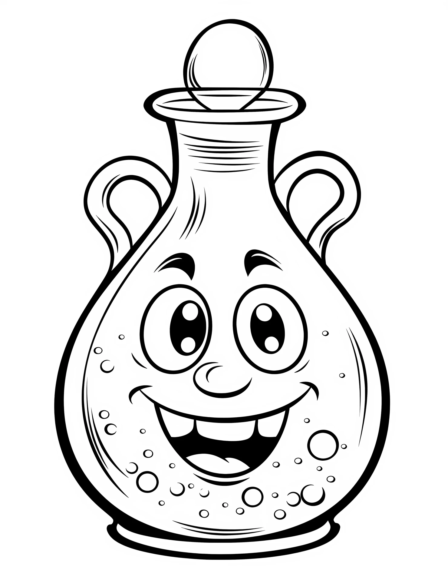 Potion for kids coloring page on white color background #32448
