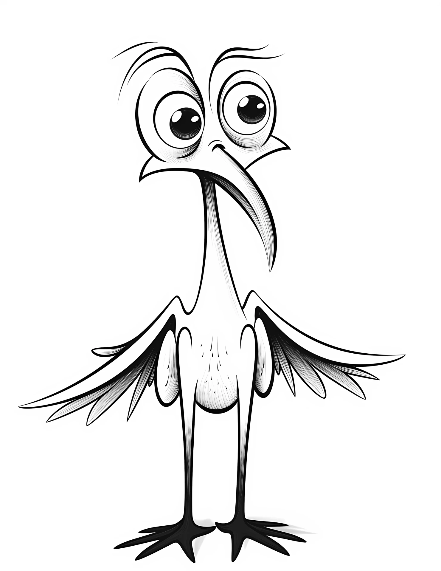 Pterodactyl for kids coloring page on white color background #32464