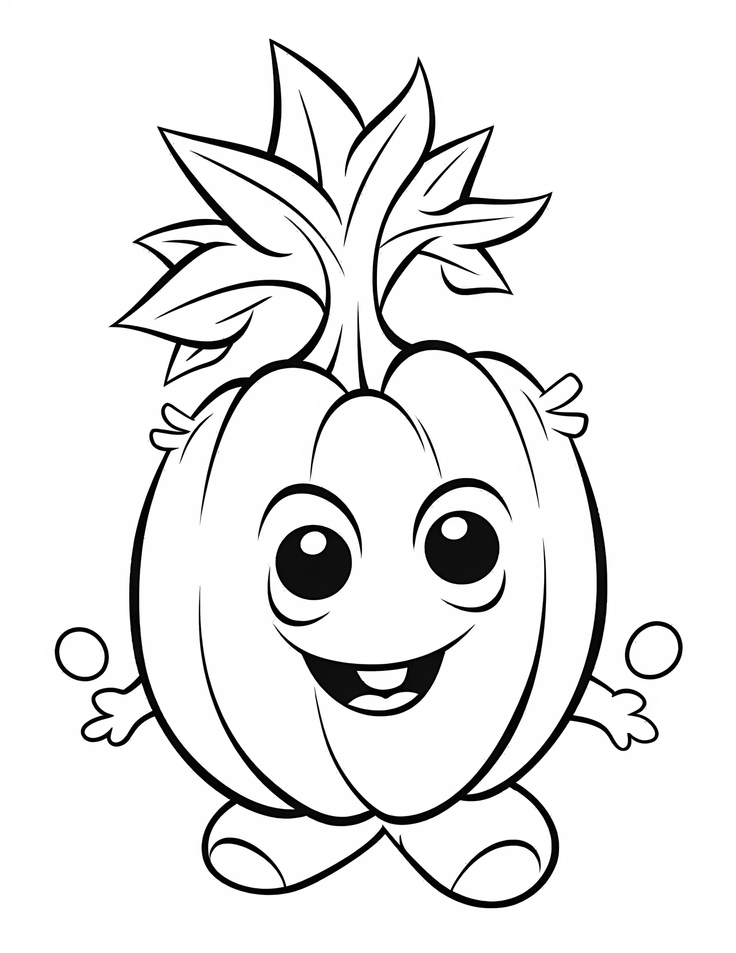 Pumpkin for kids coloring page on white color background #32466