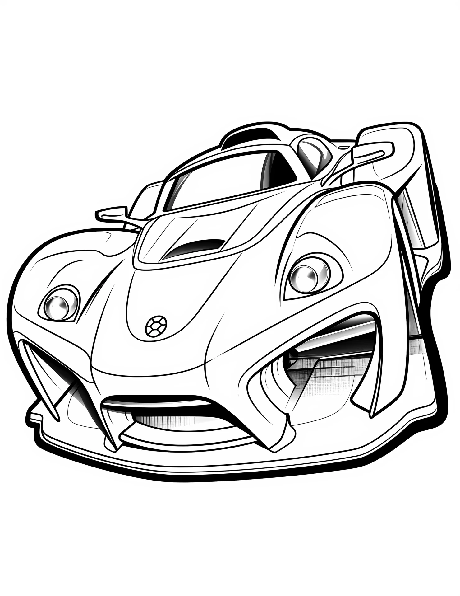 Racing car for kids coloring page on white color background #32487