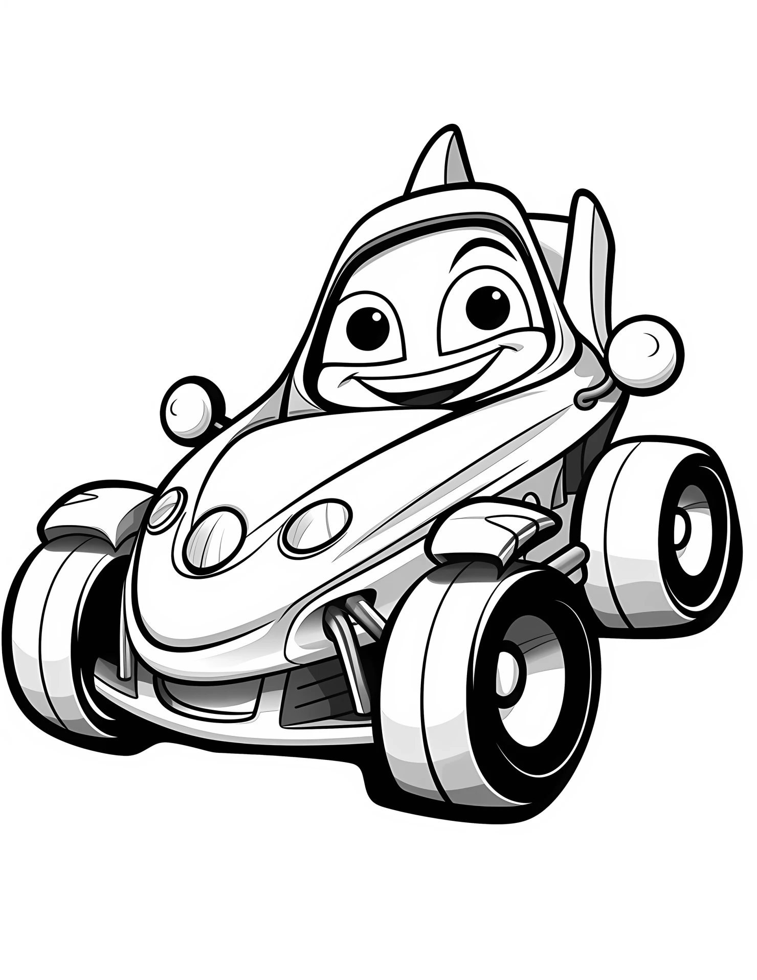 Racing car for kids coloring page on white color background #32488