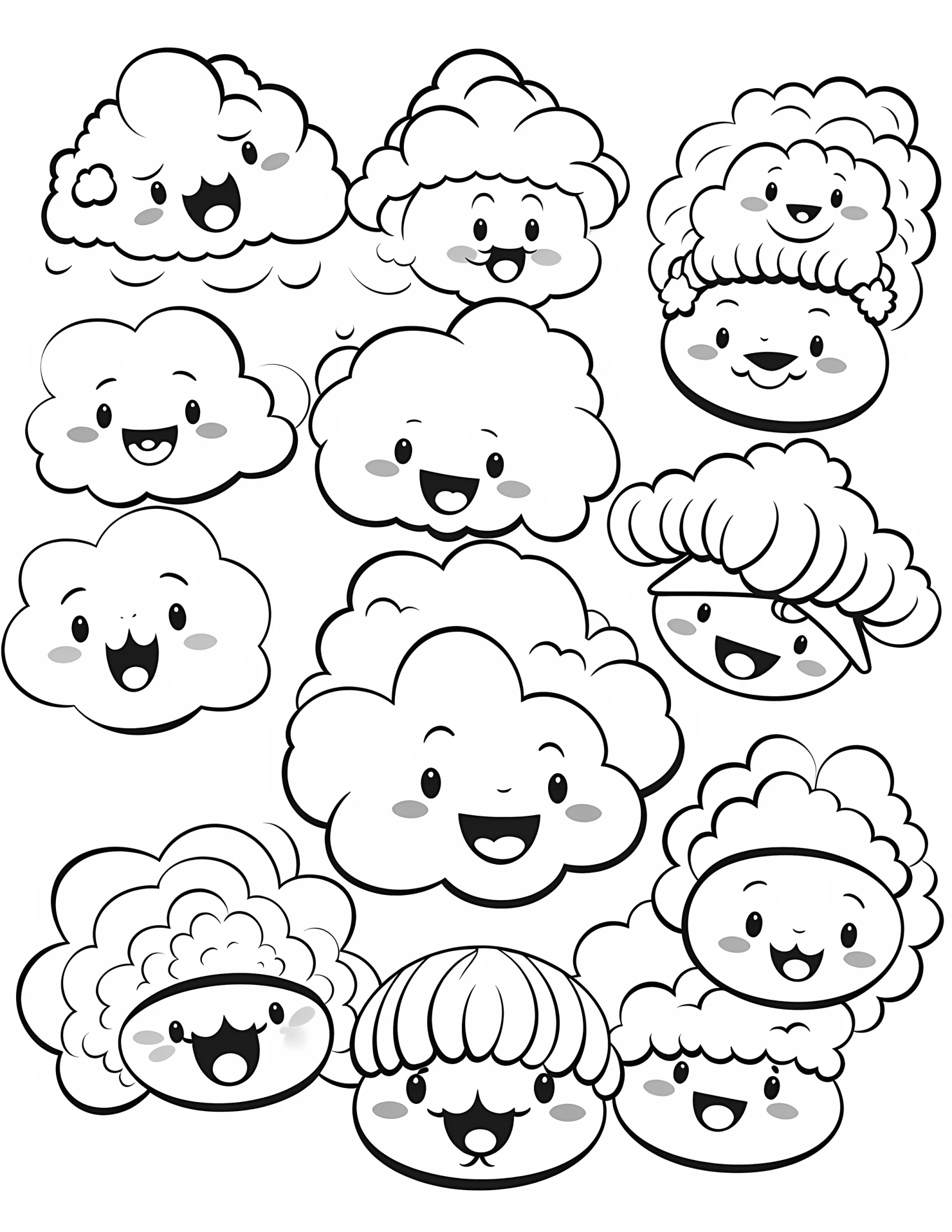 Face for kids coloring page on white color background #32493