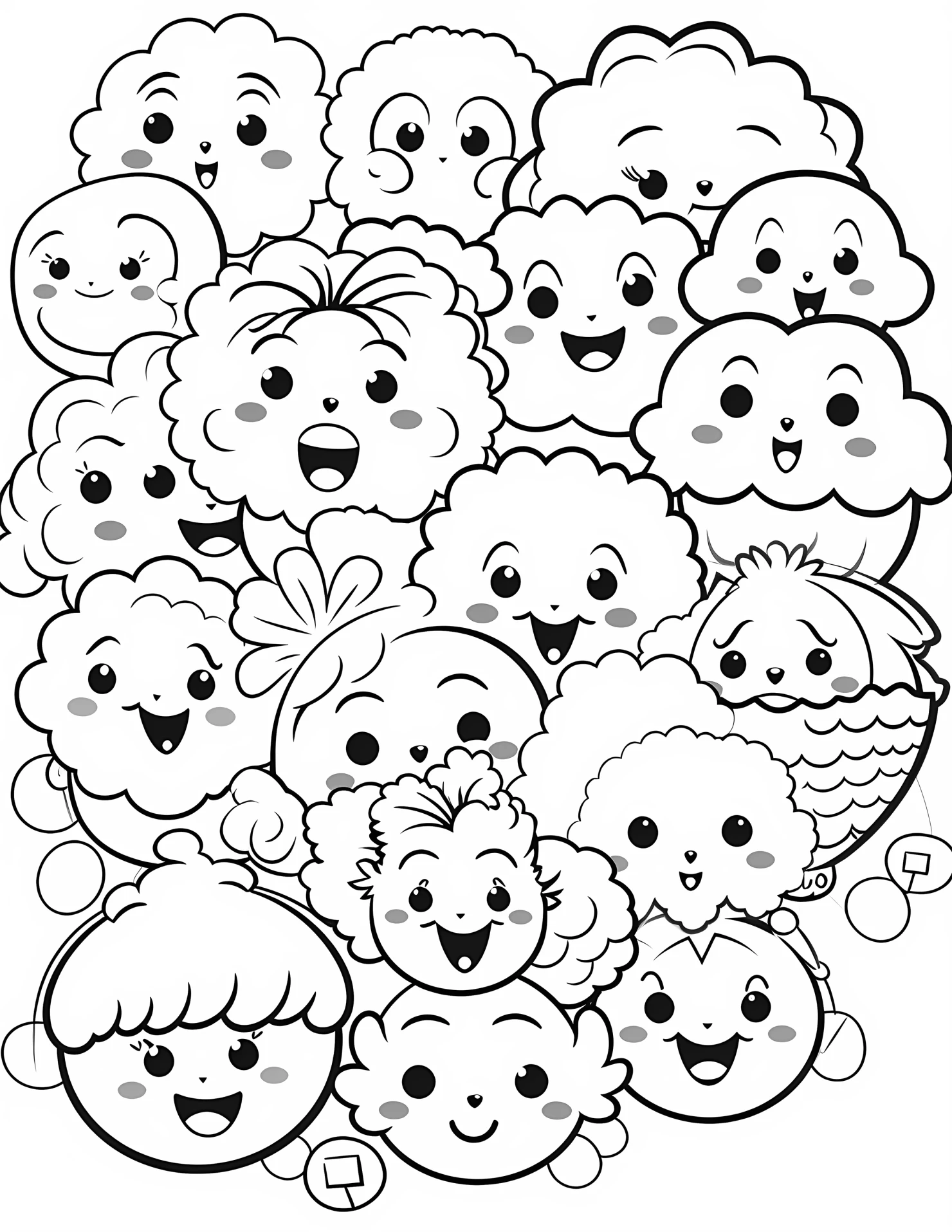 Face for kids coloring page on white color background #32497