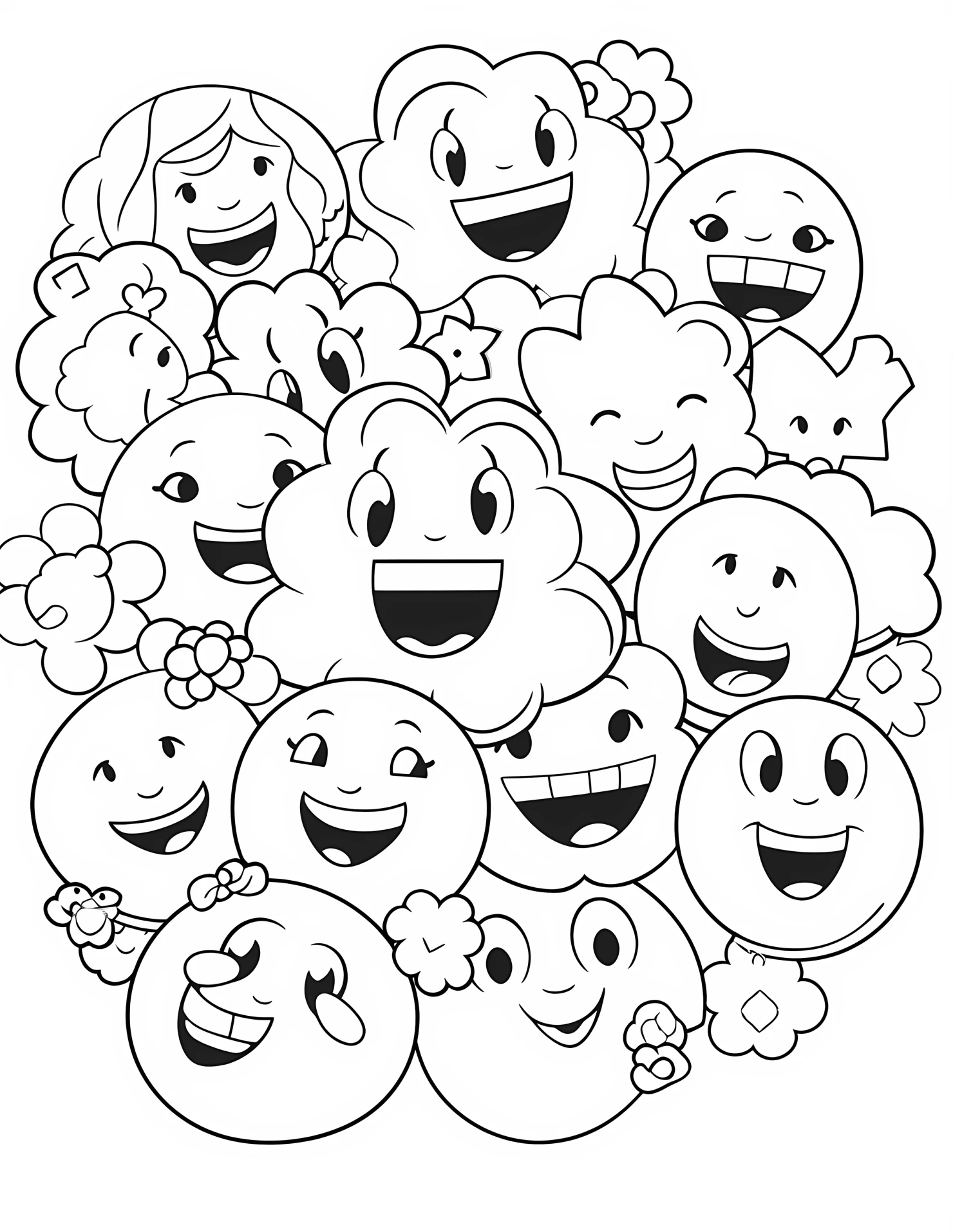 Face for kids coloring page on white color background #32499