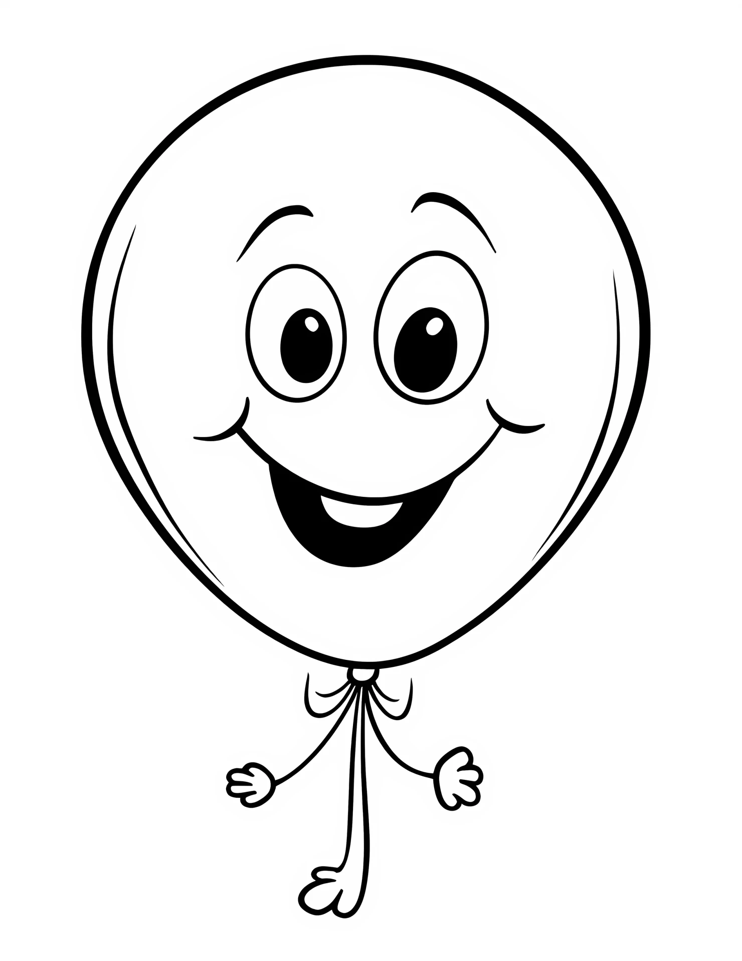 Balloon for kids coloring page on white color background #32518