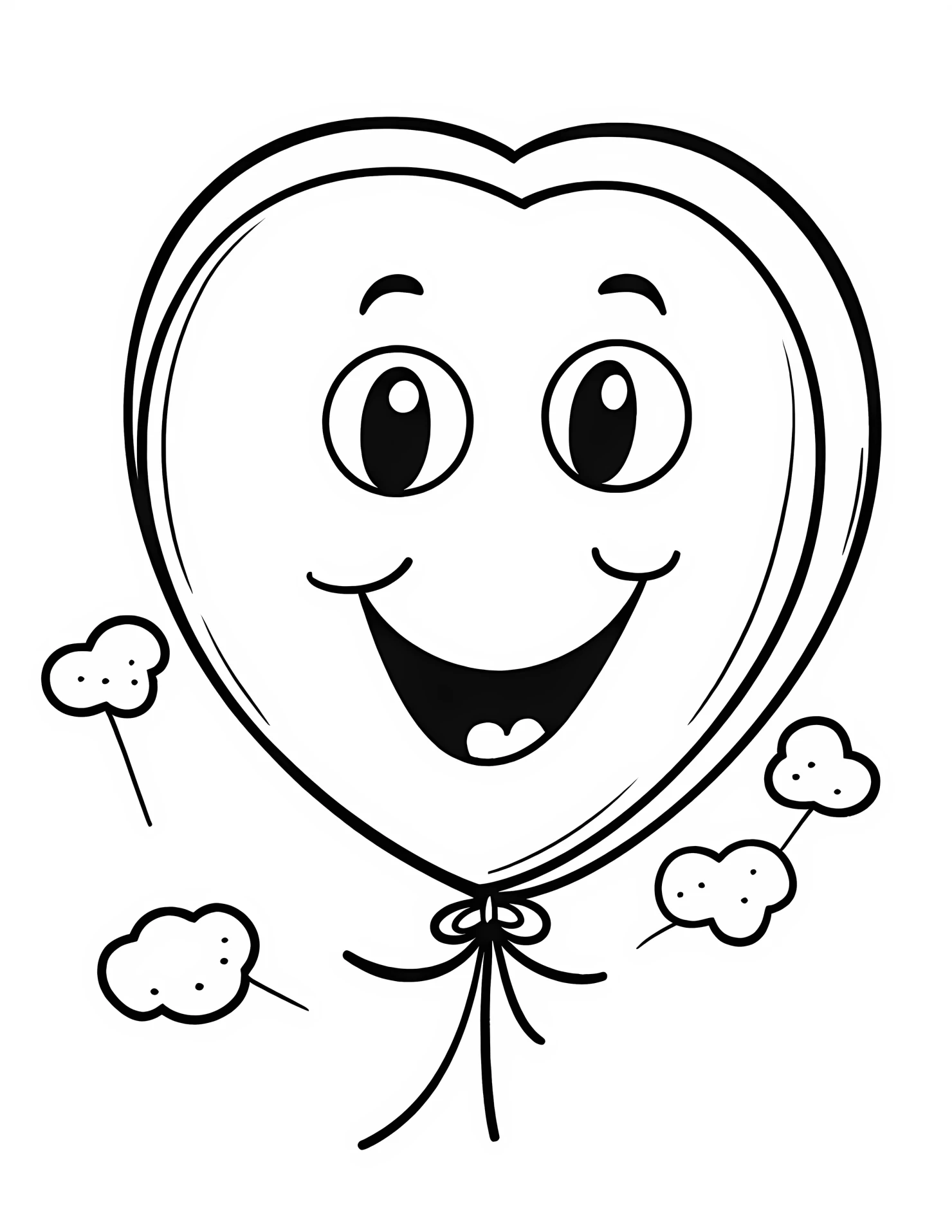 Balloon for kids coloring page on white color background #32520
