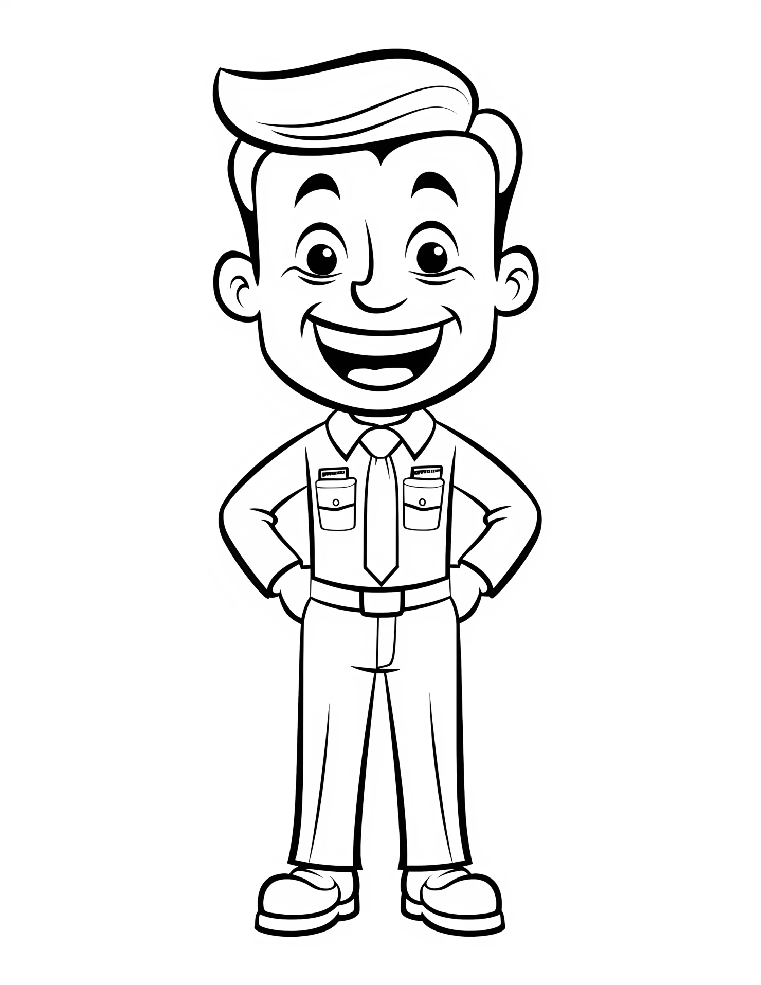 Referee for kids coloring page on white color background #32528