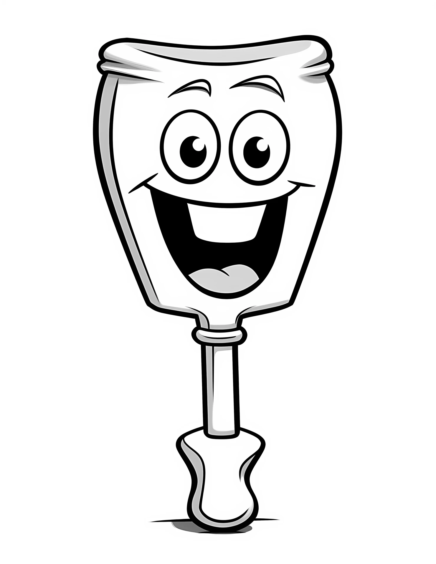 Reflex hammer for kids coloring page on white color background #32529