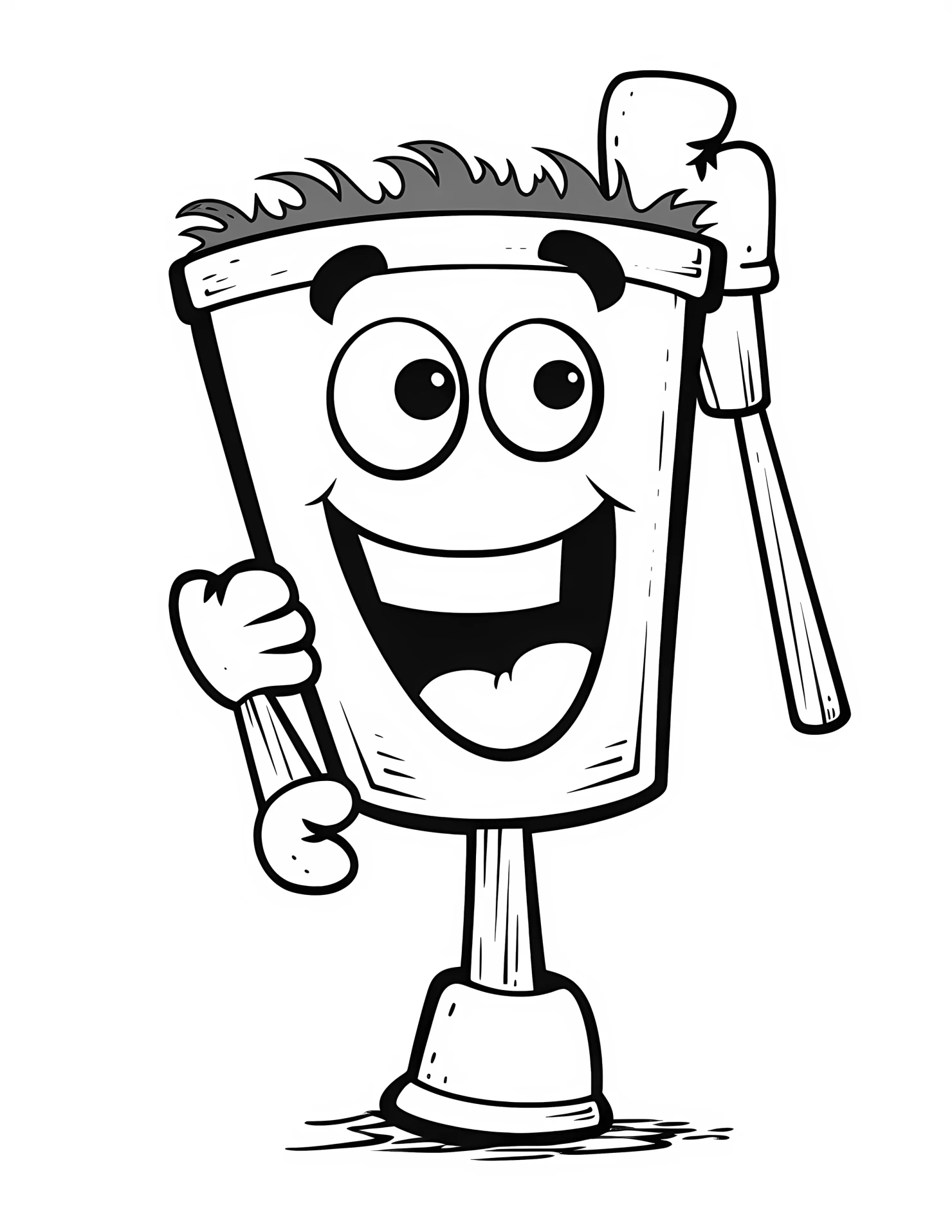 Reflex hammer for kids coloring page on white color background #32530