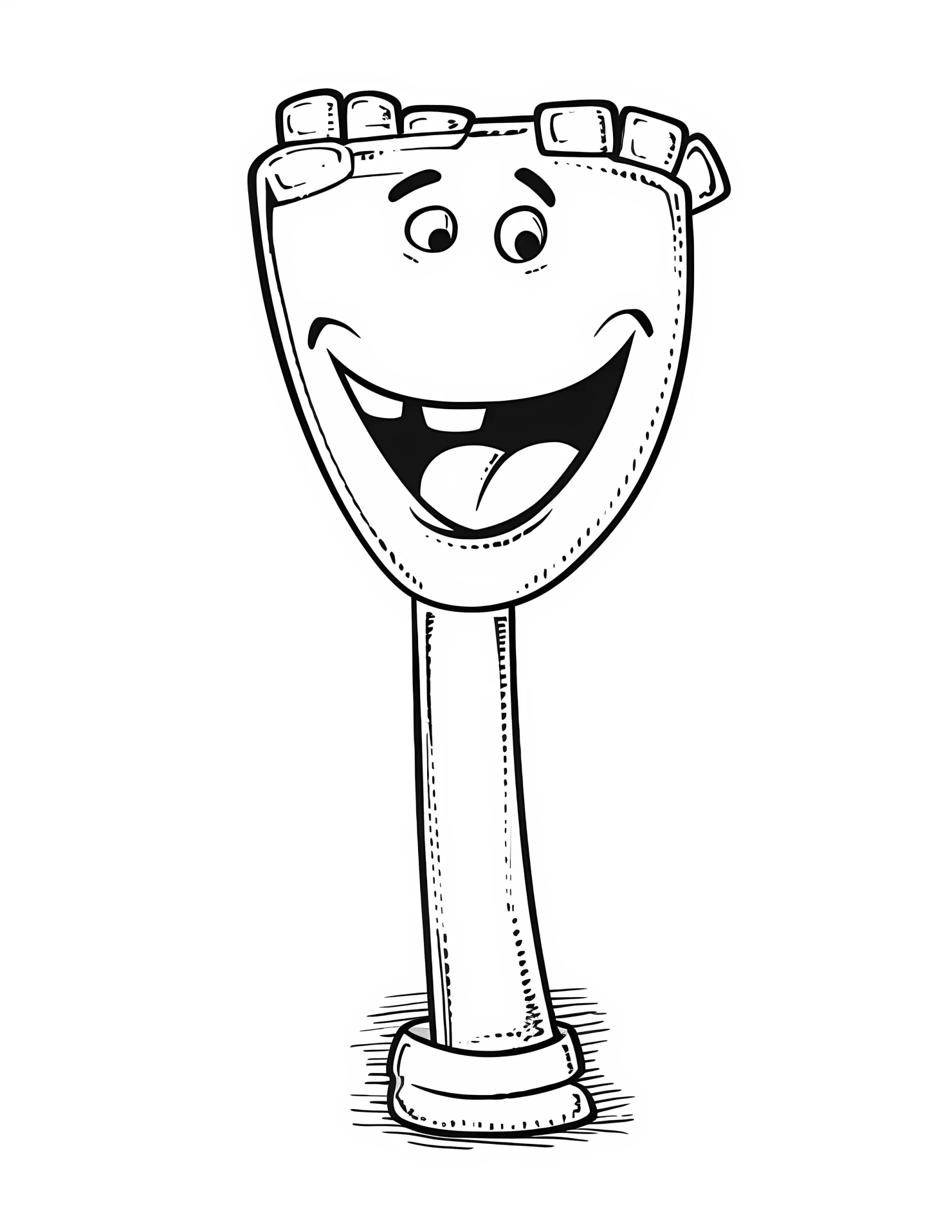 Reflex hammer for kids coloring page on white color background #32531