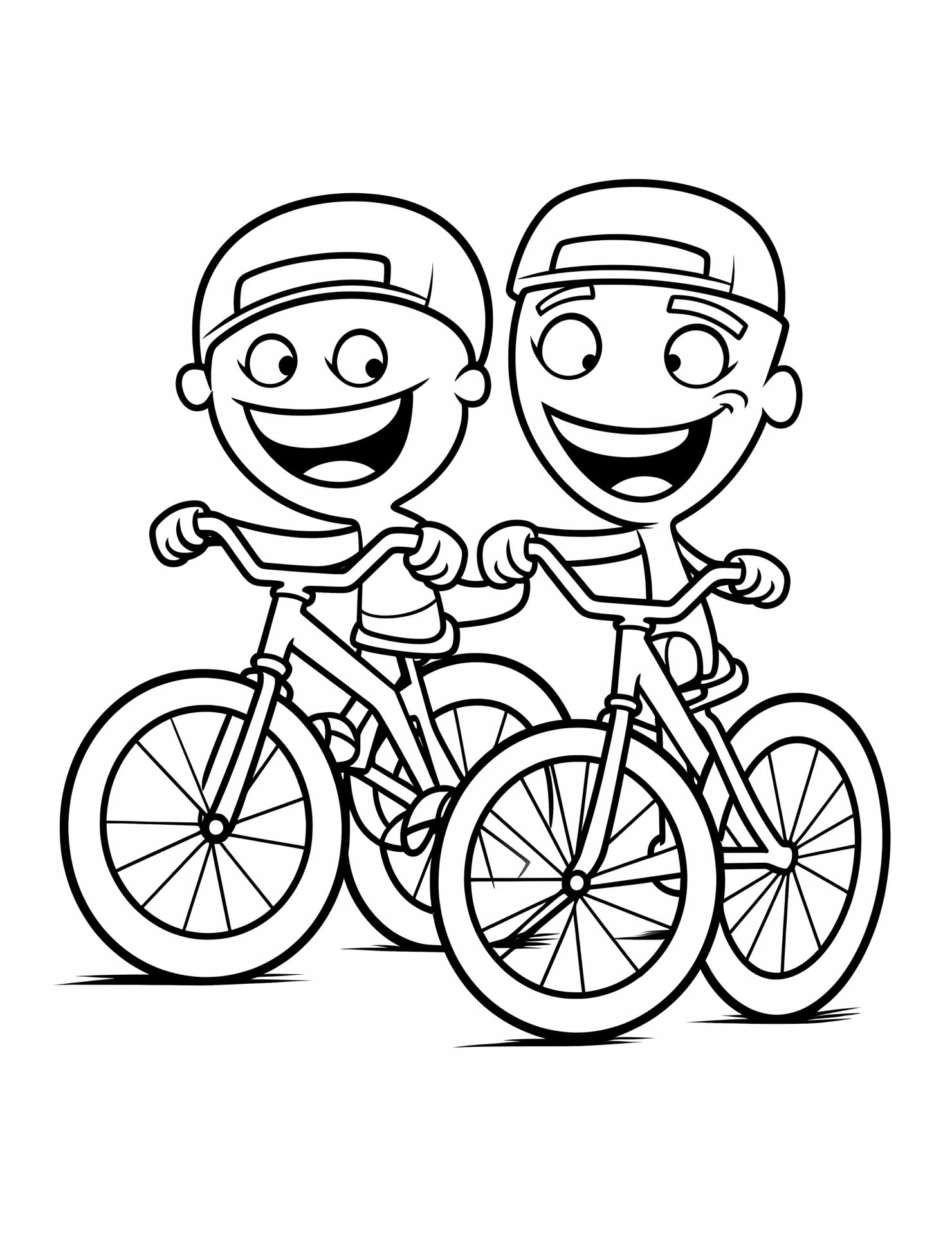 Road bike for kids coloring page on white color background #32559