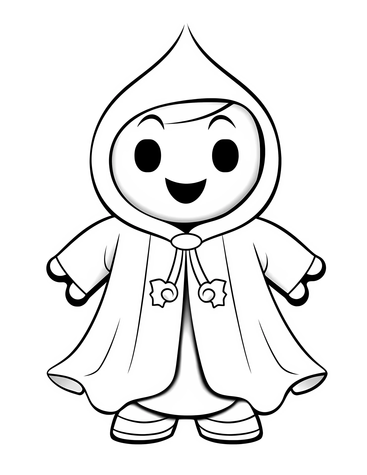 Robe for kids coloring page on white color background #32562
