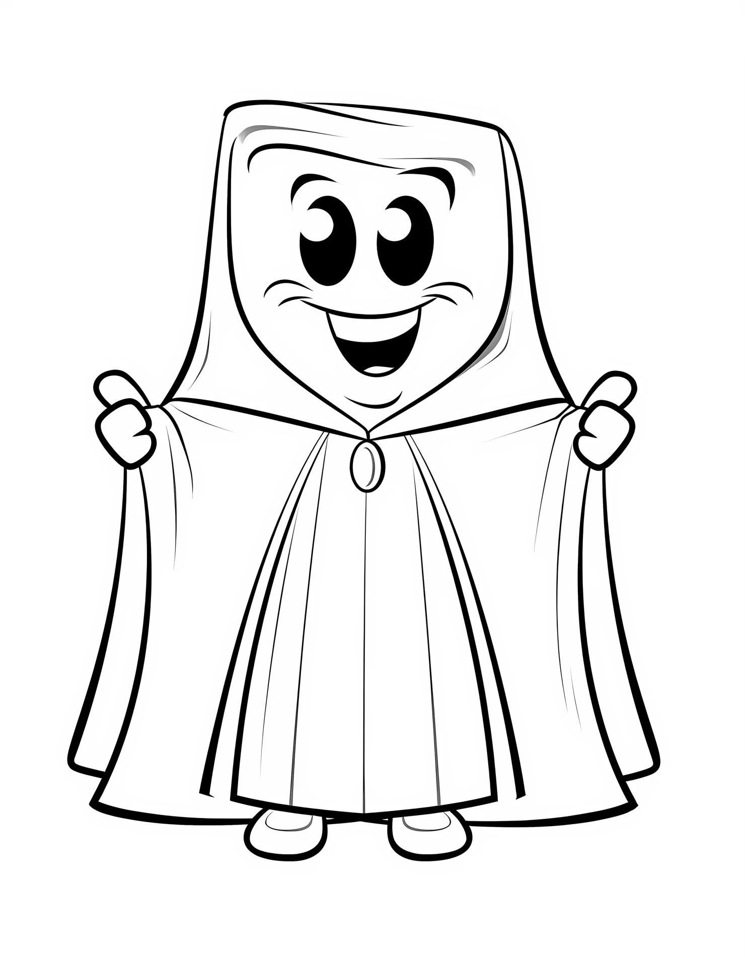 Robe for kids coloring page on white color background #32564
