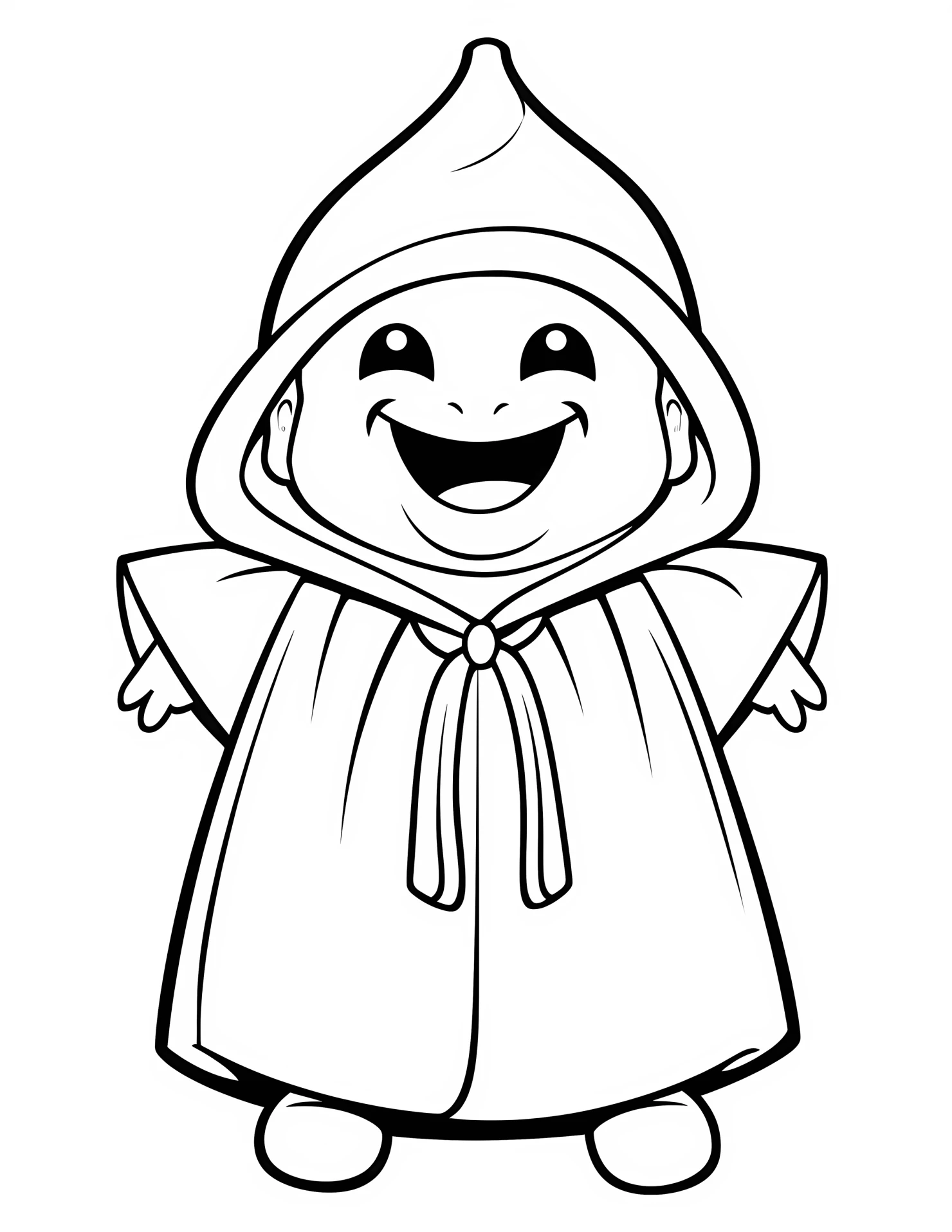 Robe for kids coloring page on white color background #32565