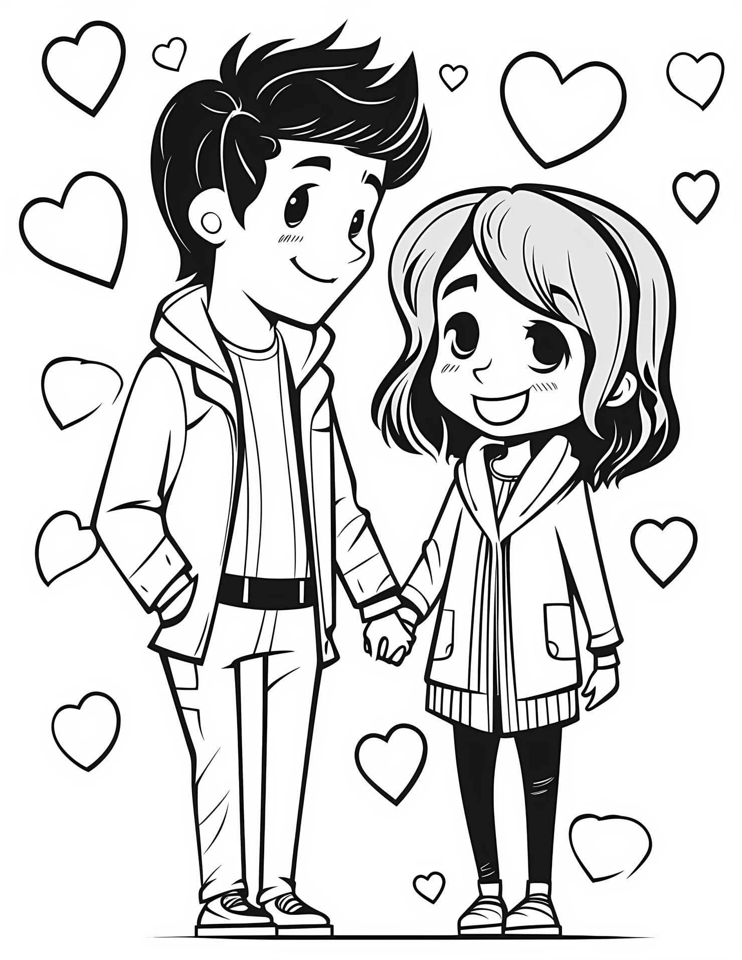 Romantic movie for kids coloring page on white color background #32579