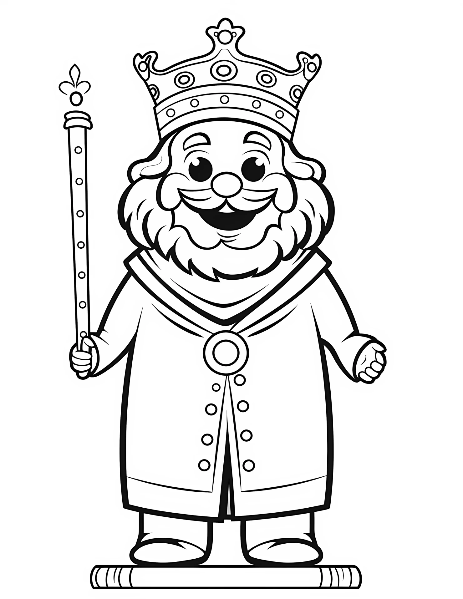 King for kids coloring page on white color background #32604