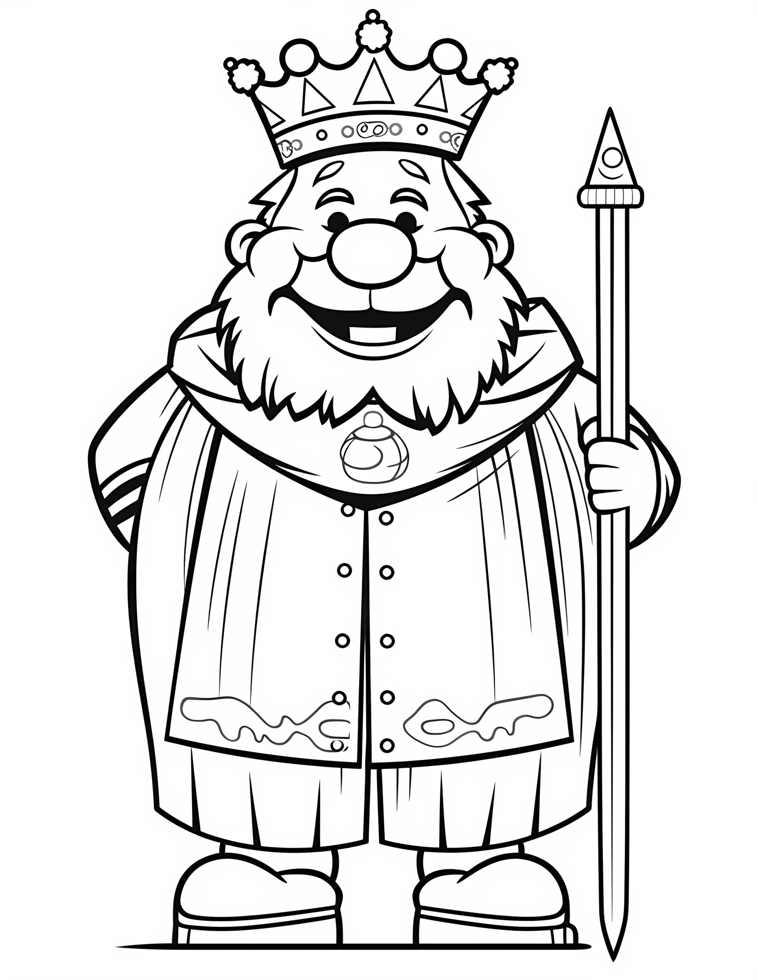King for kids coloring page on white color background #32606