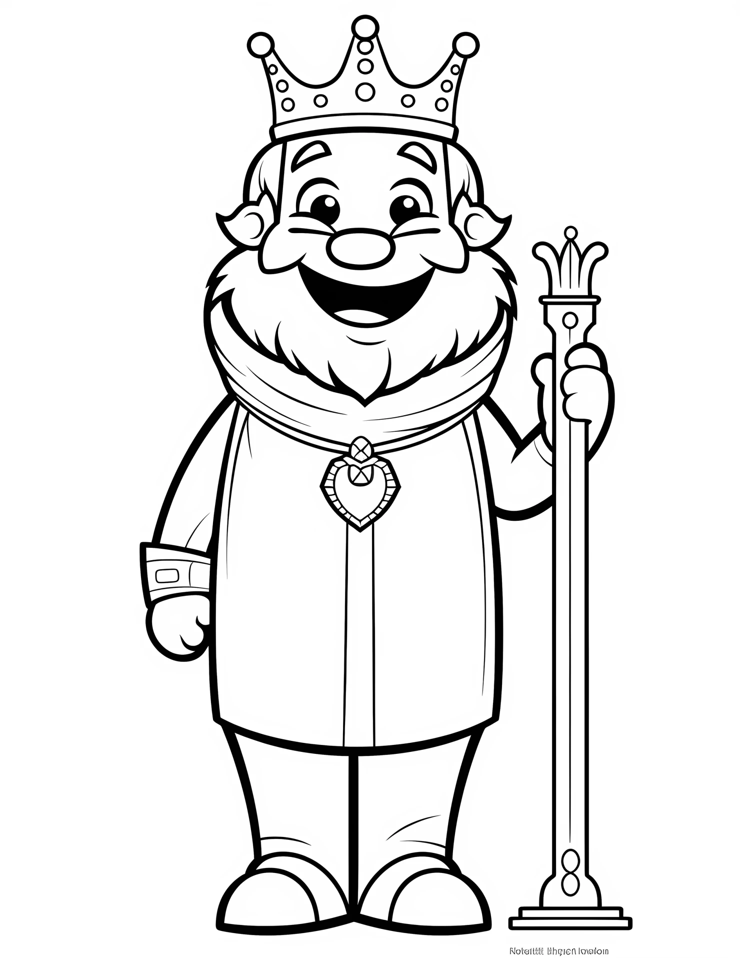 King for kids coloring page on white color background #32607