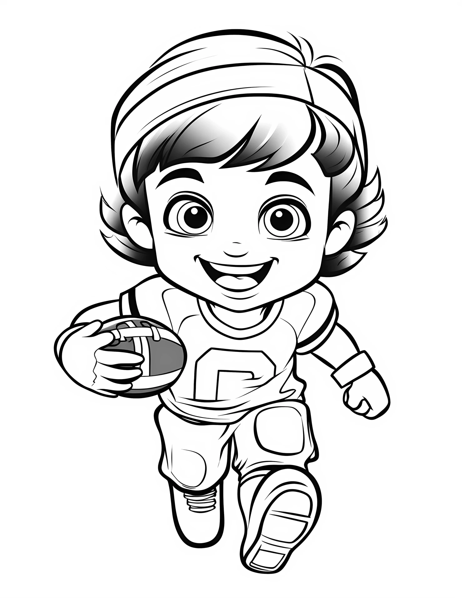 Running children for kids coloring page on white color background #32610