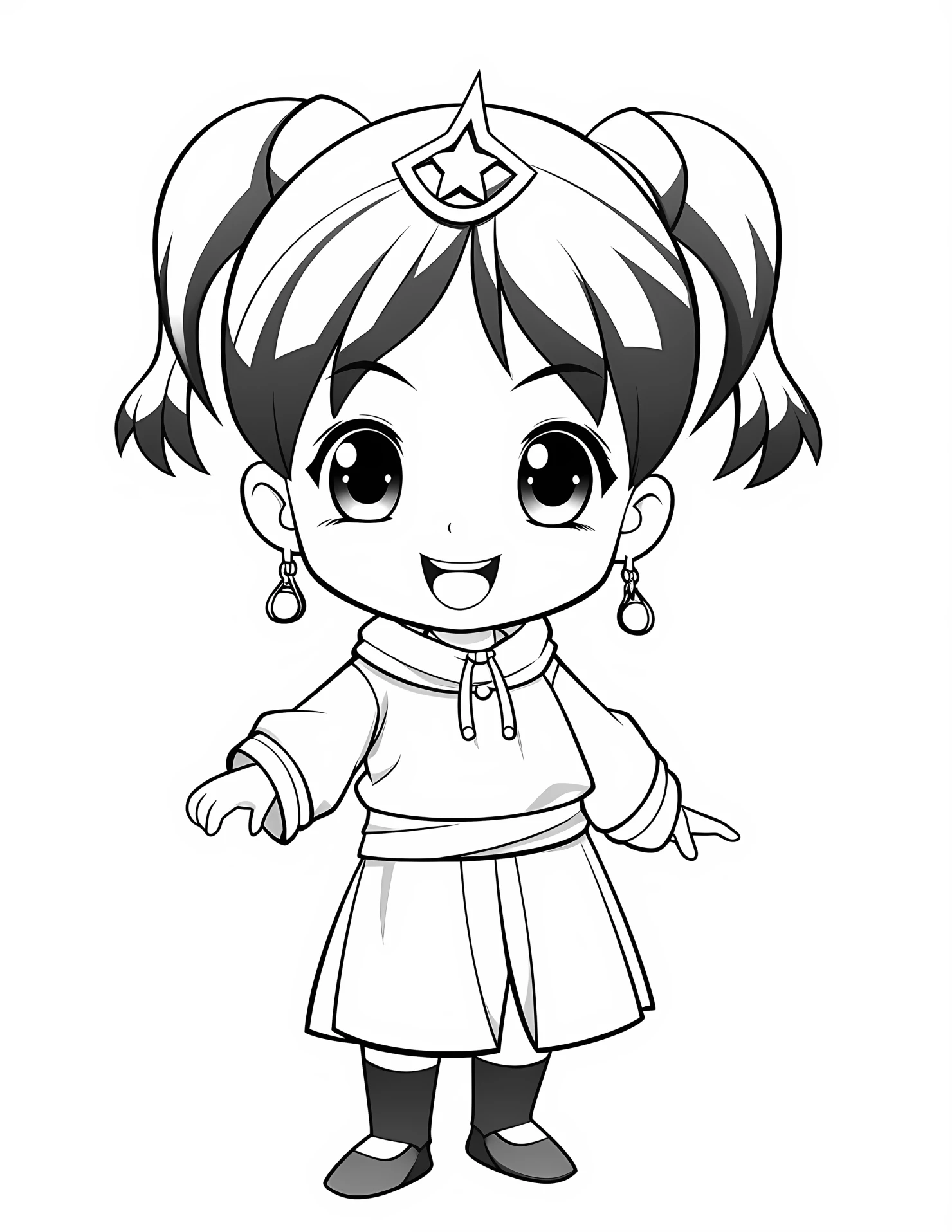 Sailor Moon for kids coloring page on white color background #32620
