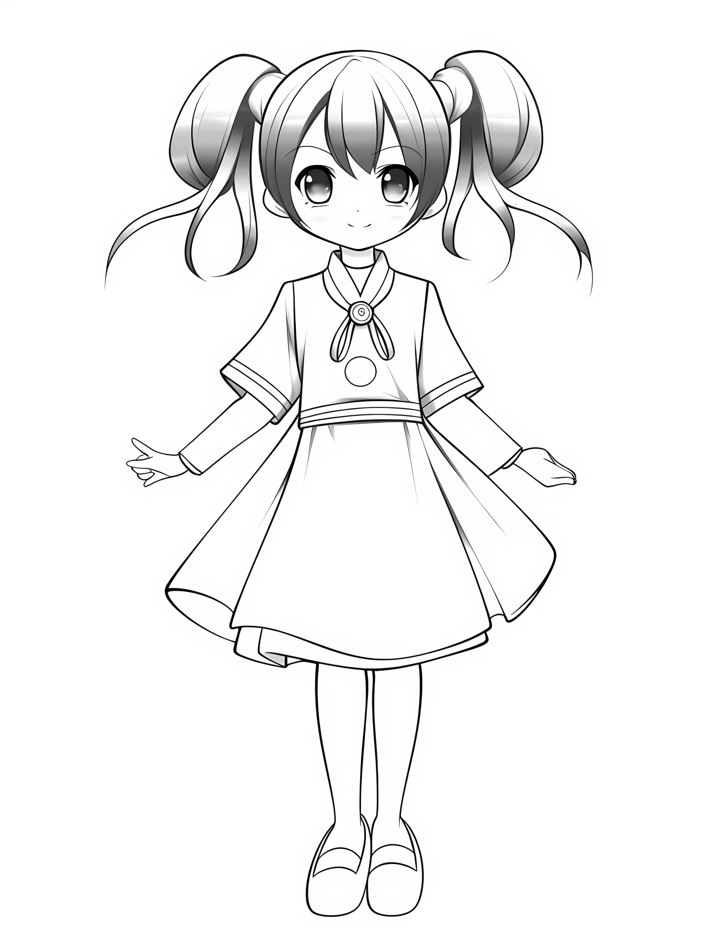Sailor Moon for kids coloring page on white color background #32621