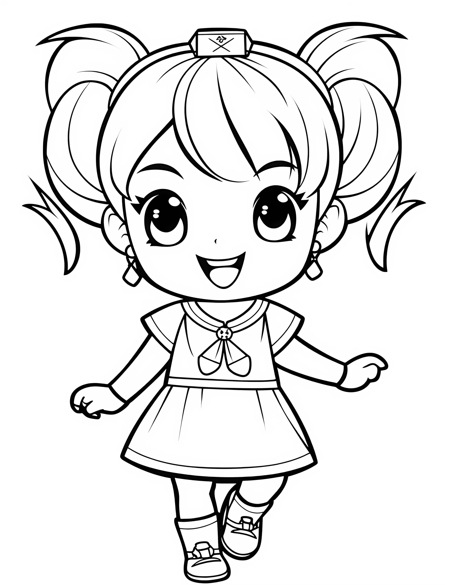 Sailor Moon for kids coloring page on white color background #32625