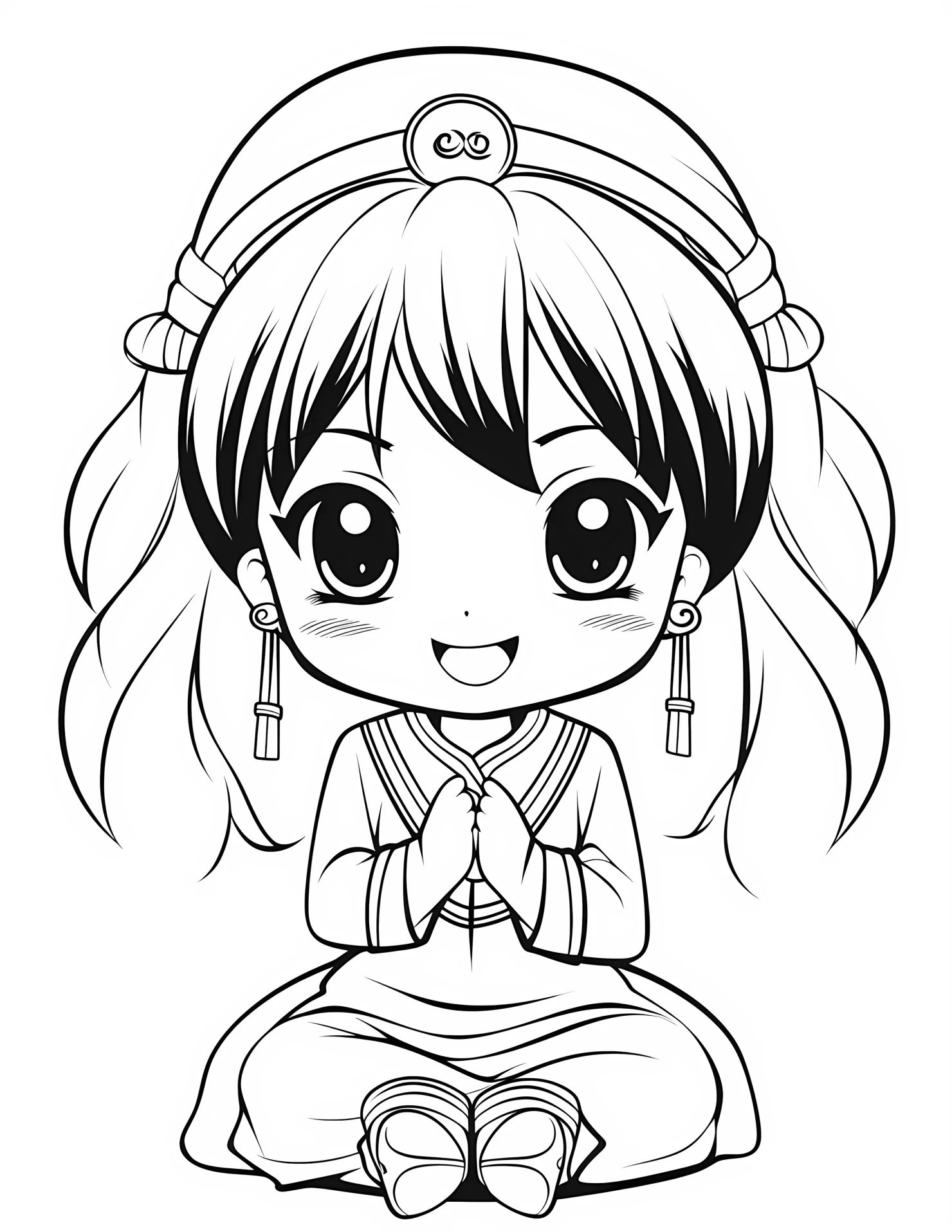 Sailor Moon for kids coloring page on white color background #32627