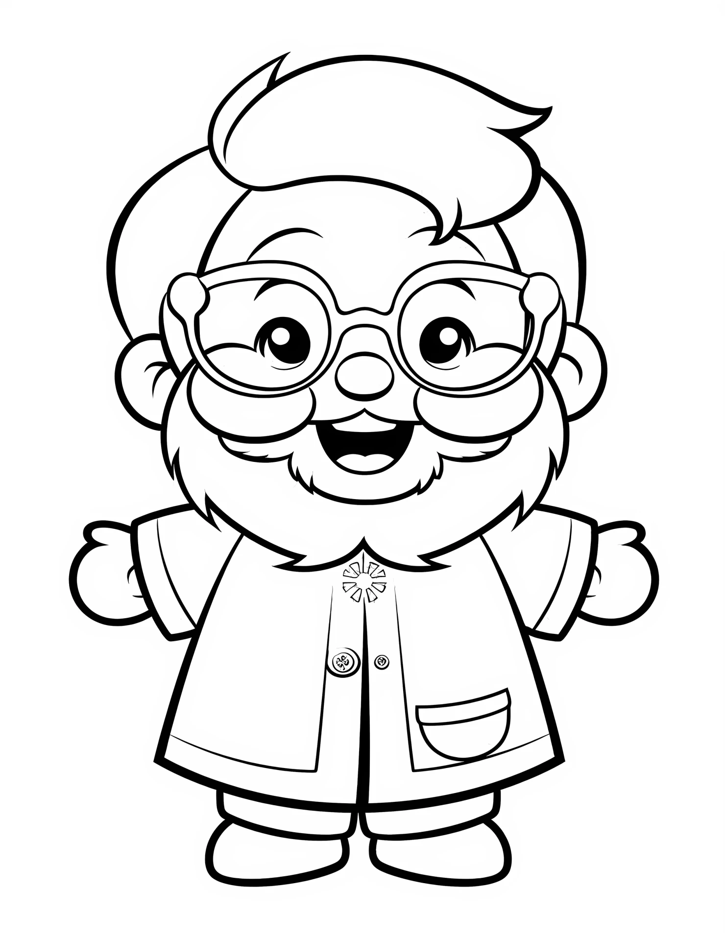 Santa Claus for kids coloring page on white color background #32630